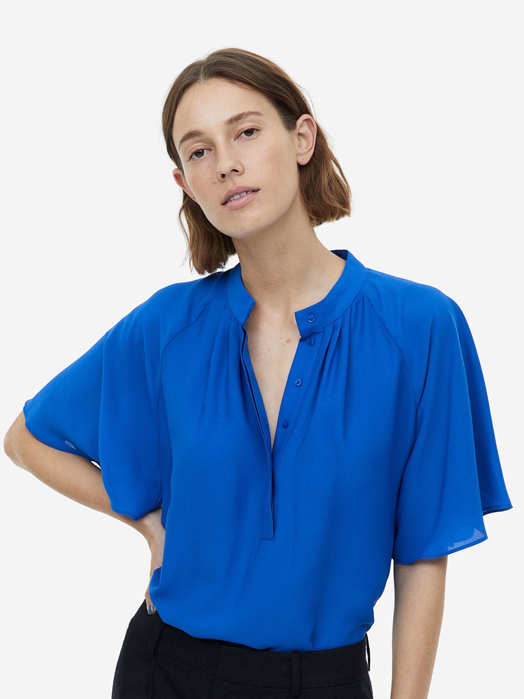 

H&M Chiffon Blouse, Blue
