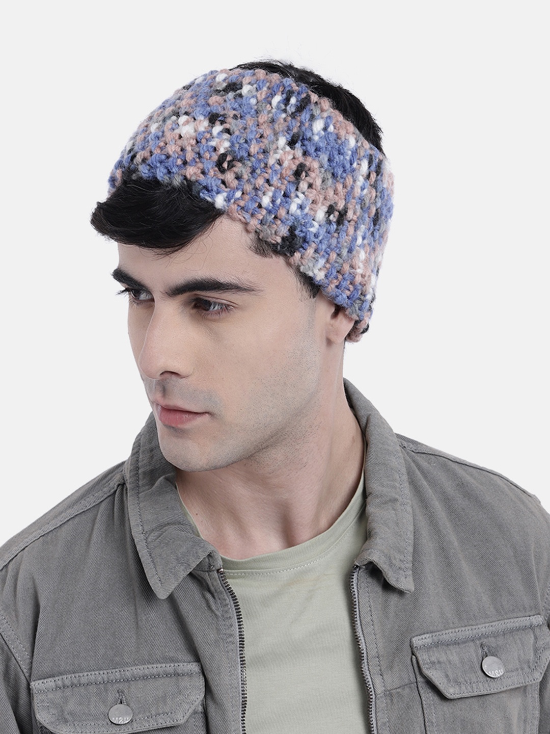 

Magic Needles Men Knitted Chill Wrap Thick Headband, Brown