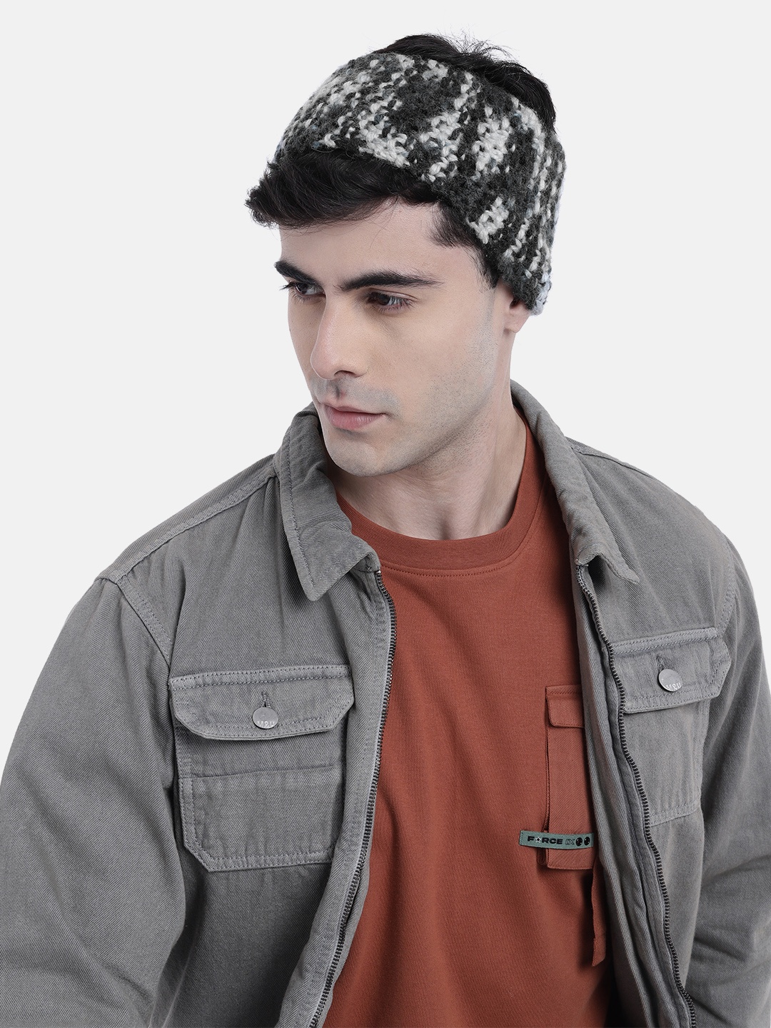 

Magic Needles Men Knitted Chill Wrap Thick Headband, Black