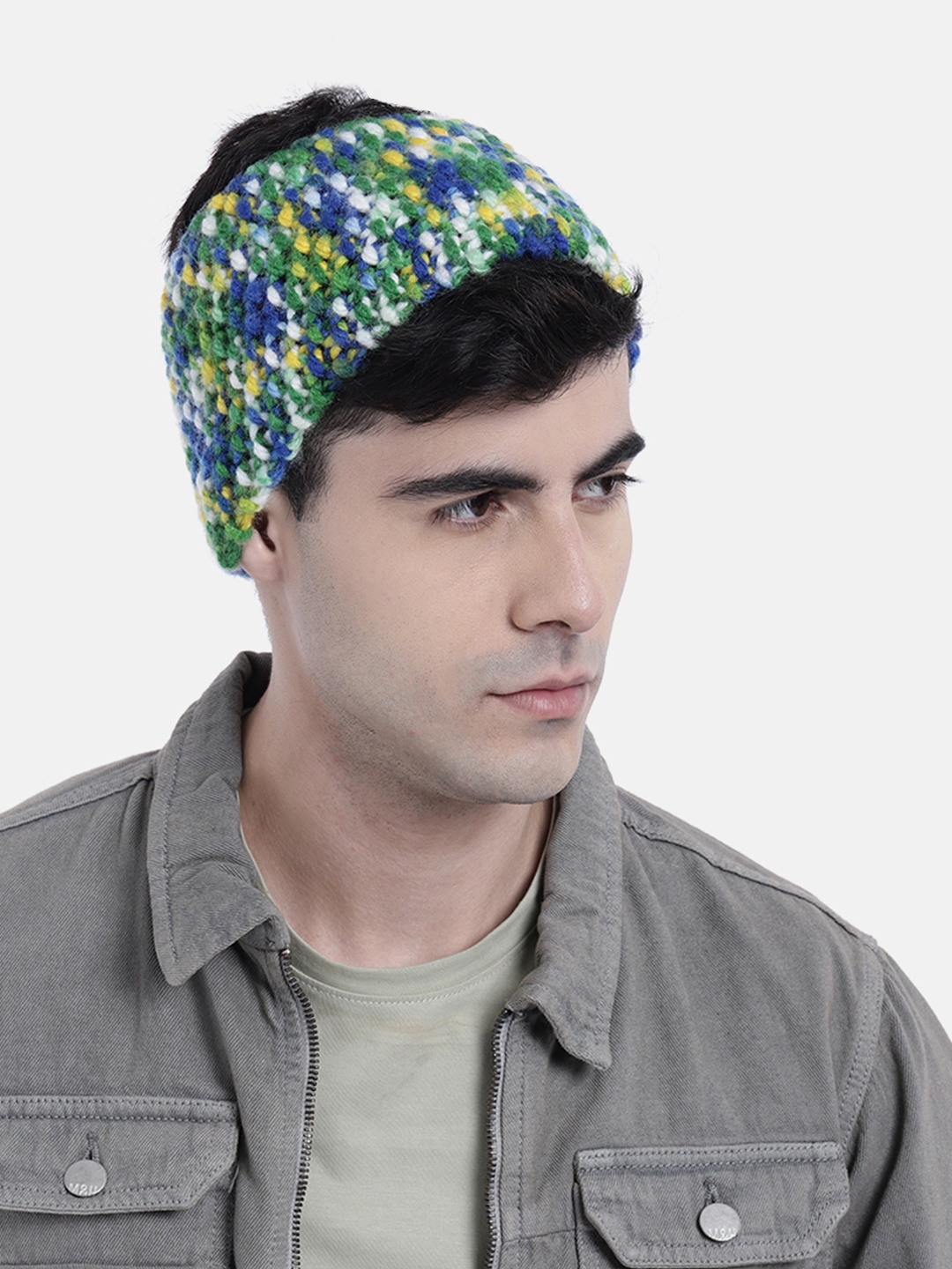 

Magic Needles Men Knitted Chill Wrap Thick Headband, Green