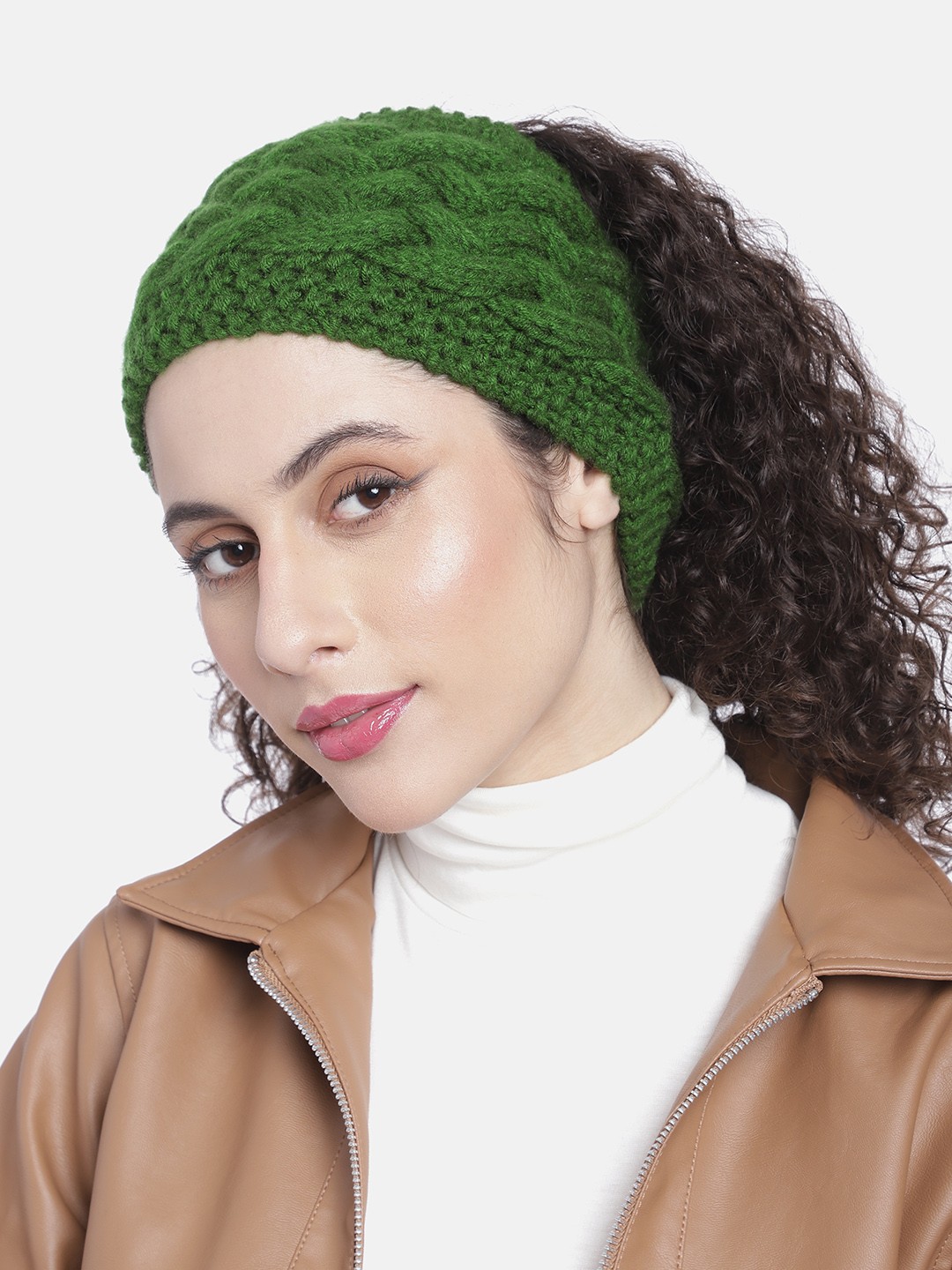 

Magic Needles Women Criss Cross Chill Wrap Headband, Green