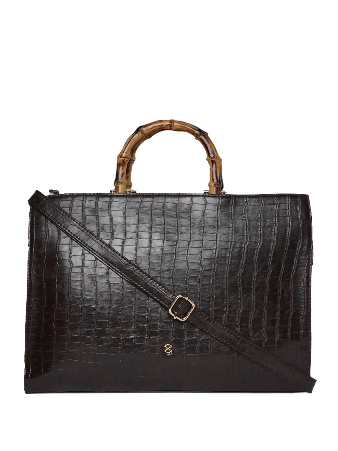 

HORRA Animal Textured PU Structured Handheld Bag, Brown