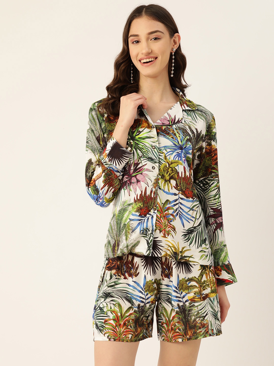 

Rue Collection Printed Night suit RCNSUIT2327, Multi