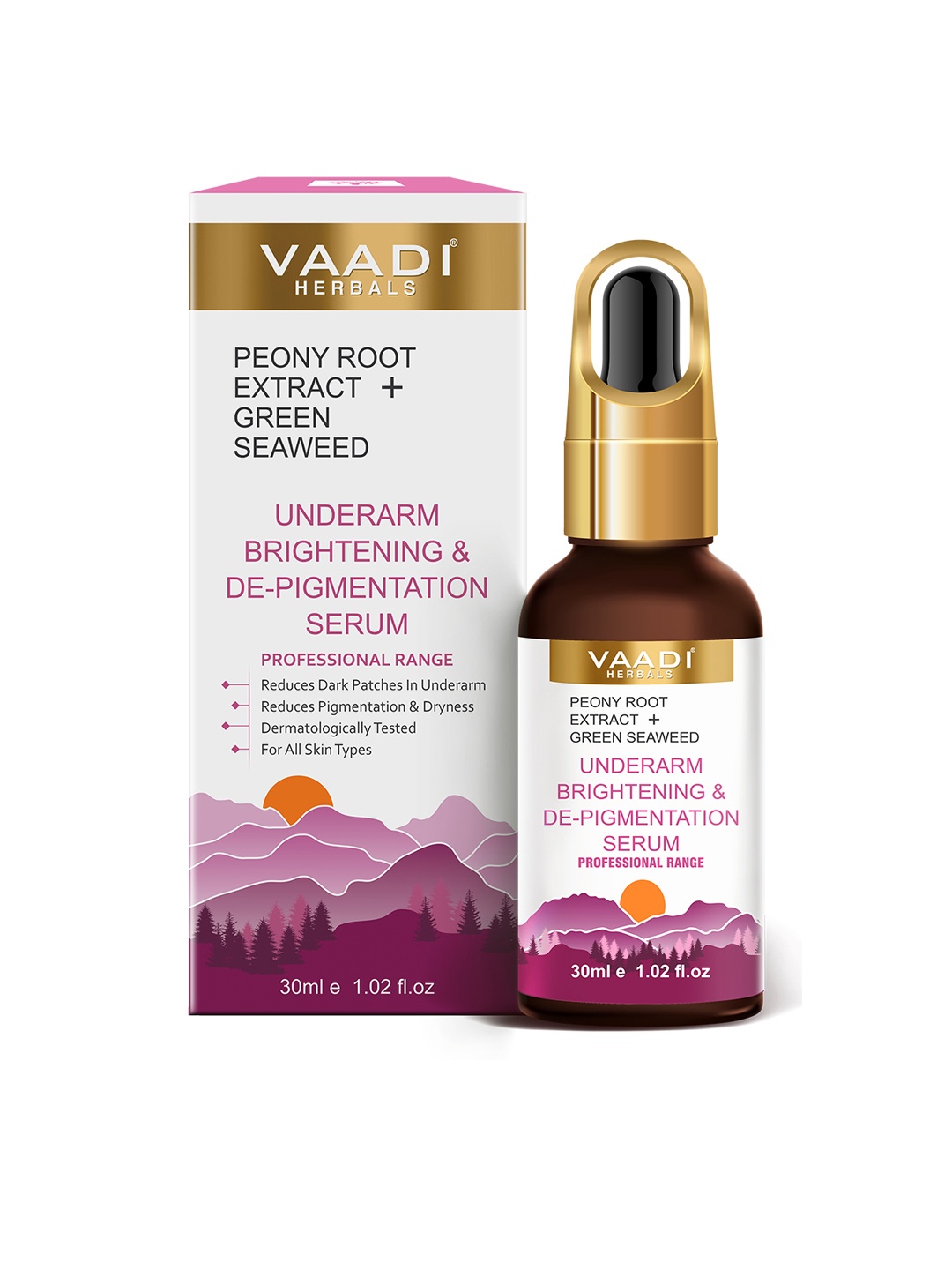 

Vaadi Herbals Underarm Brightening & De-Pigmentation Serum with Peony Root & Green Seaweed, Pink