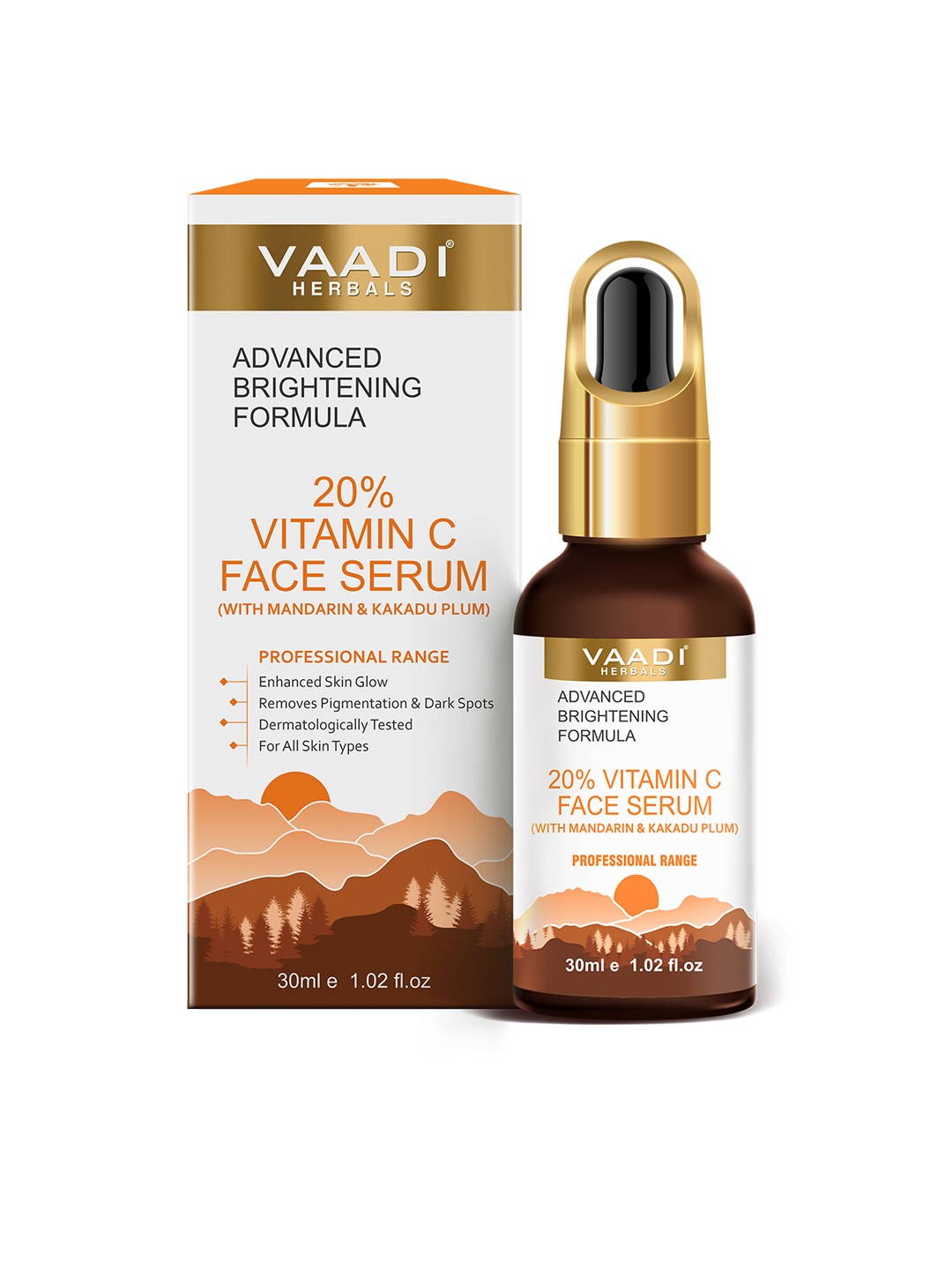 

Vaadi Herbals 20% Vitamin C Face Serum with Advanced Brightening Formula - 30 ml, Orange