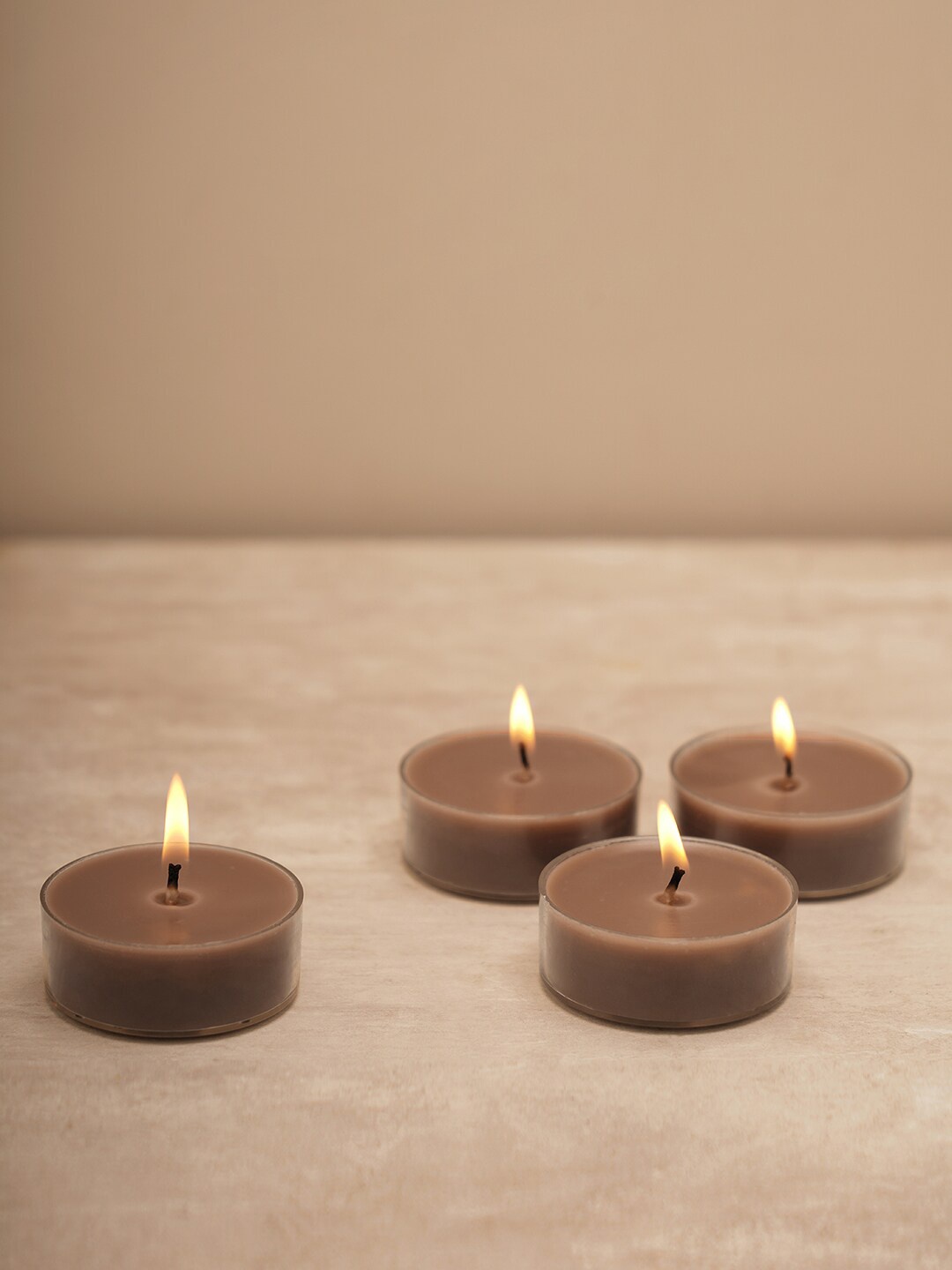 

Pure Home and Living Moments Of Eternity Brown 4-Pieces Votive Tea Light Candles