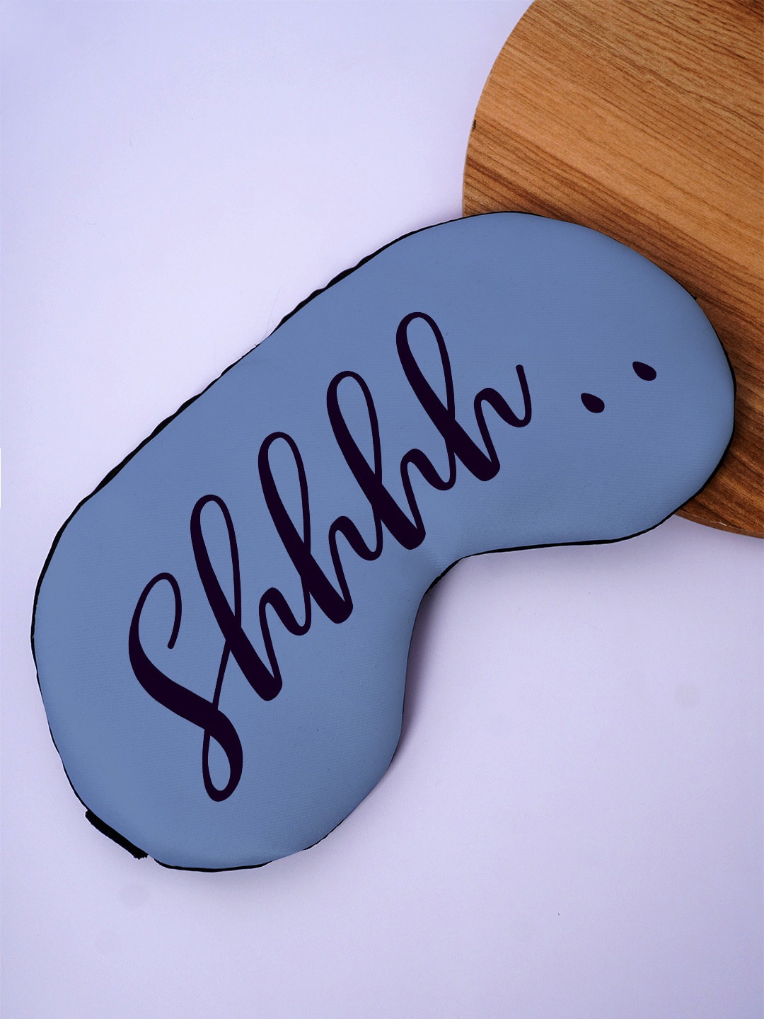 

Crazy Corner Shhhh Printed Black Out Fabric Eye Mask, Blue