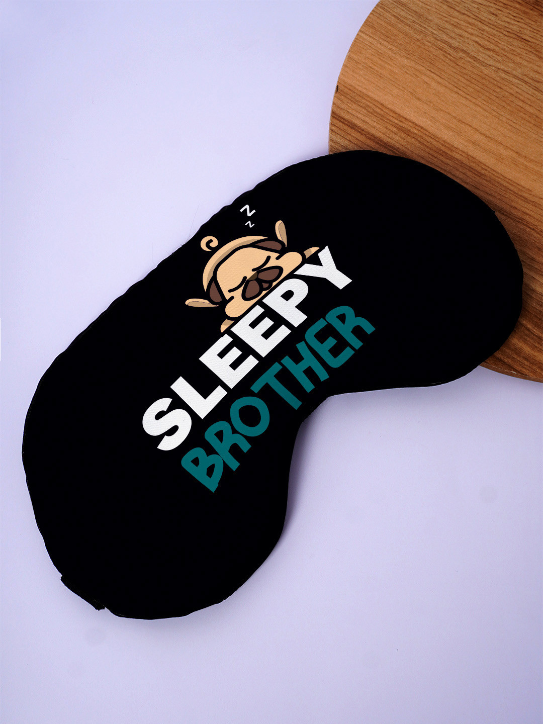 

Crazy Corner Sleepy Brother Printed Black Out Fabric Eye Mask