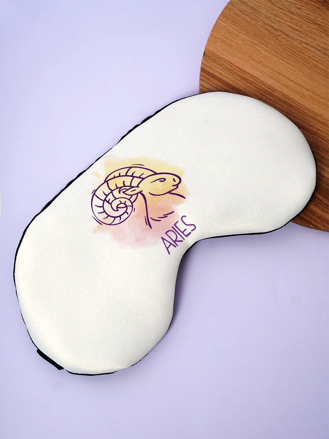 

Crazy Corner Aries Sign Printed Black Out Fabric Eye Mask, White