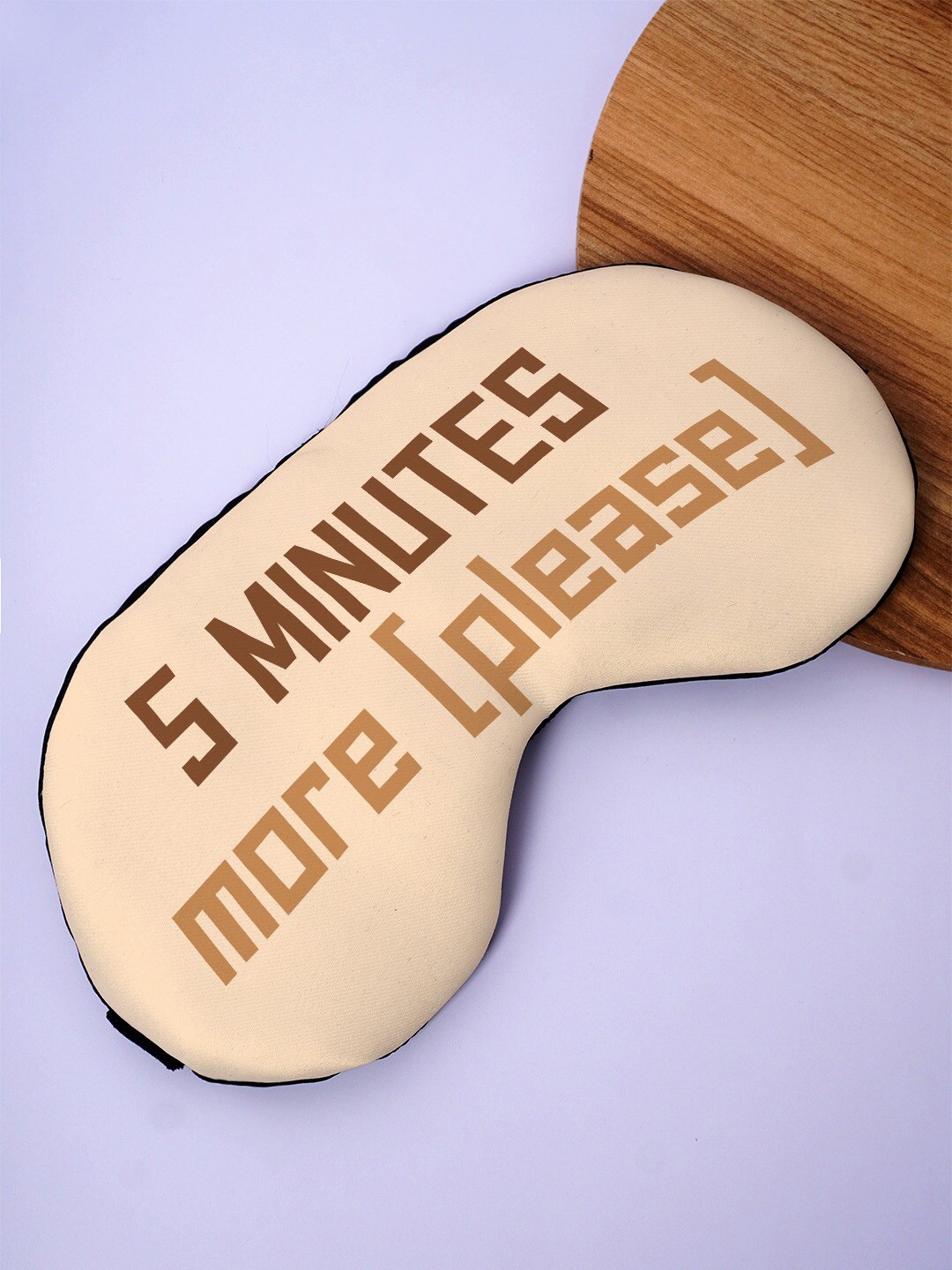 

Crazy Corner 5 Minutes More Printed Black Out Fabric Eye Mask, Brown
