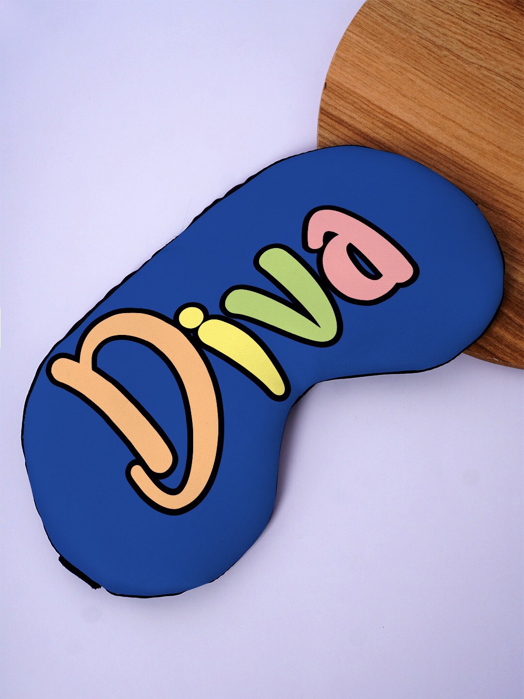 

Crazy Corner Diva Printed Black Out Fabric Eye Mask, Blue