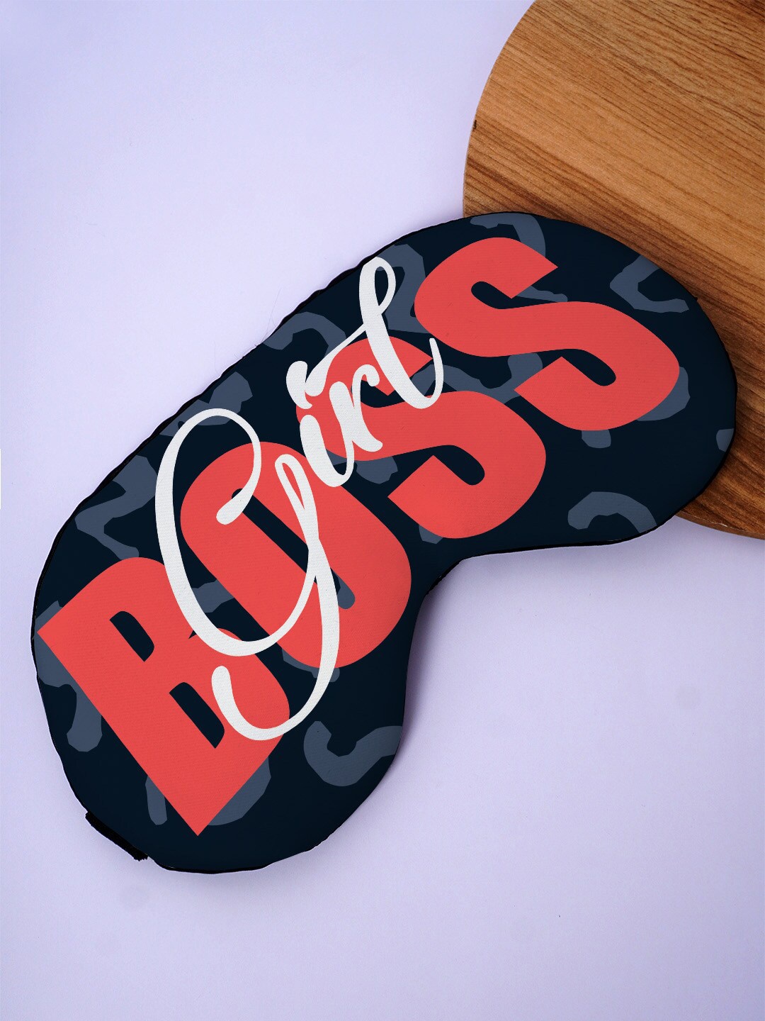 

Crazy Corner Girl Boss Quote Printed Black Out Fabric Eye Mask