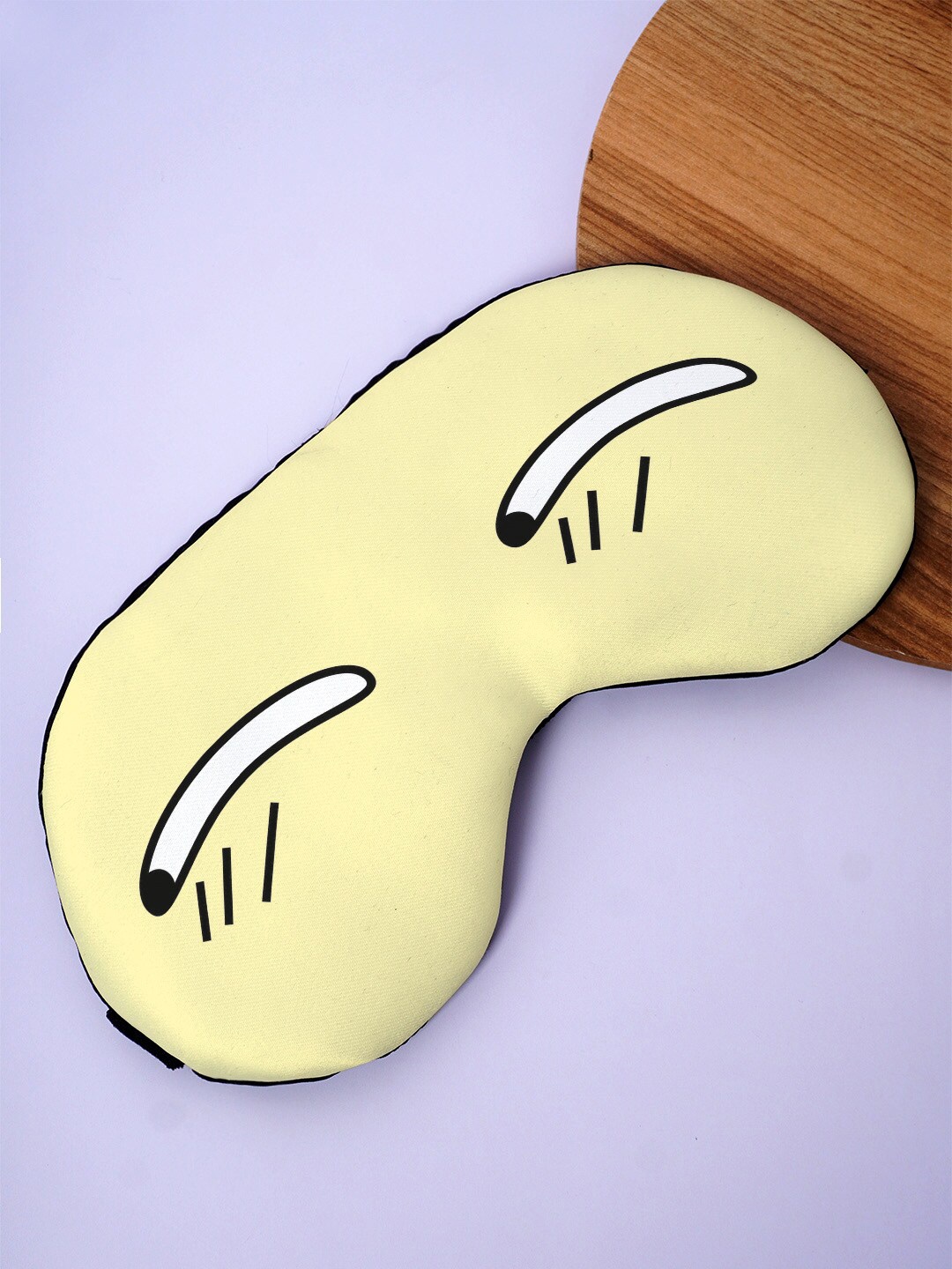 

Crazy Corner Printed Black Out Fabric Eye Mask, Yellow