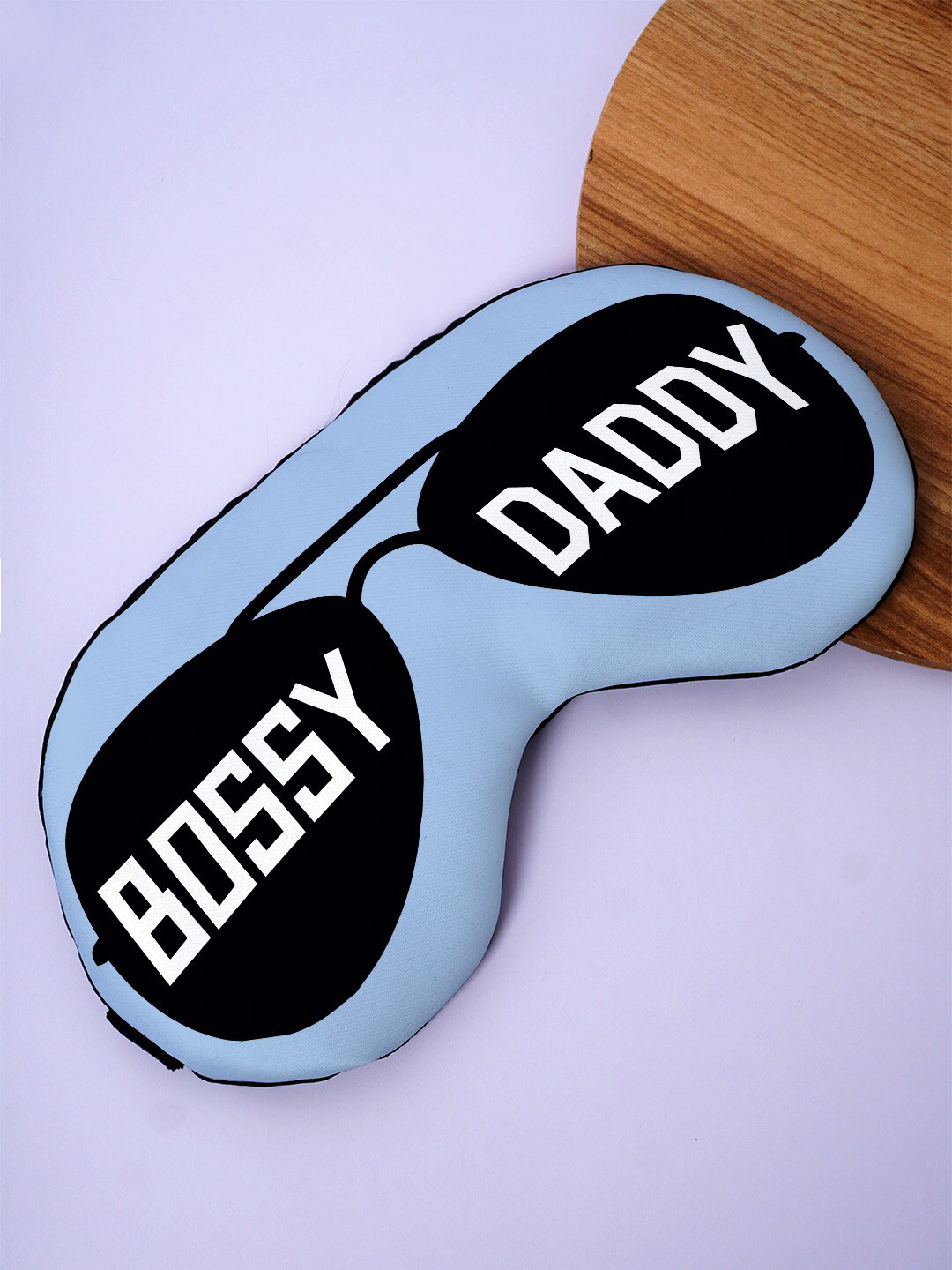 

Crazy Corner Bossy Daddy Printed Black Out Fabric Eye Mask, Blue