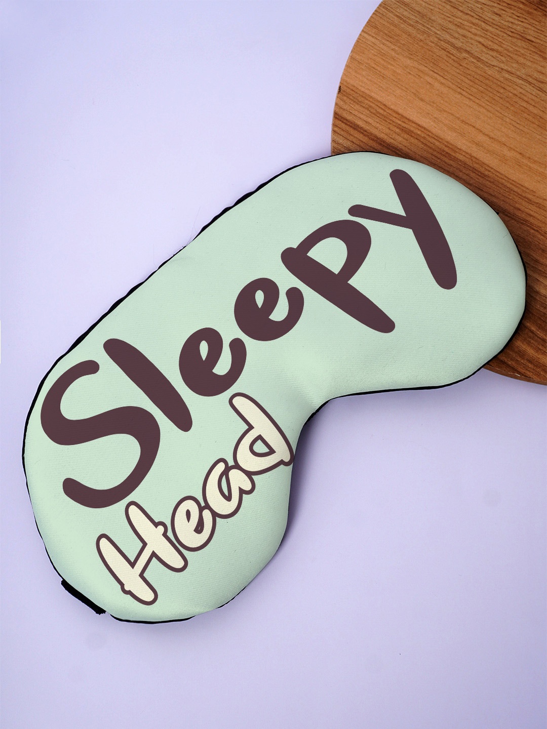 

Crazy Corner Sleepy Head Printed Black Out Fabric Eye Mask, Green