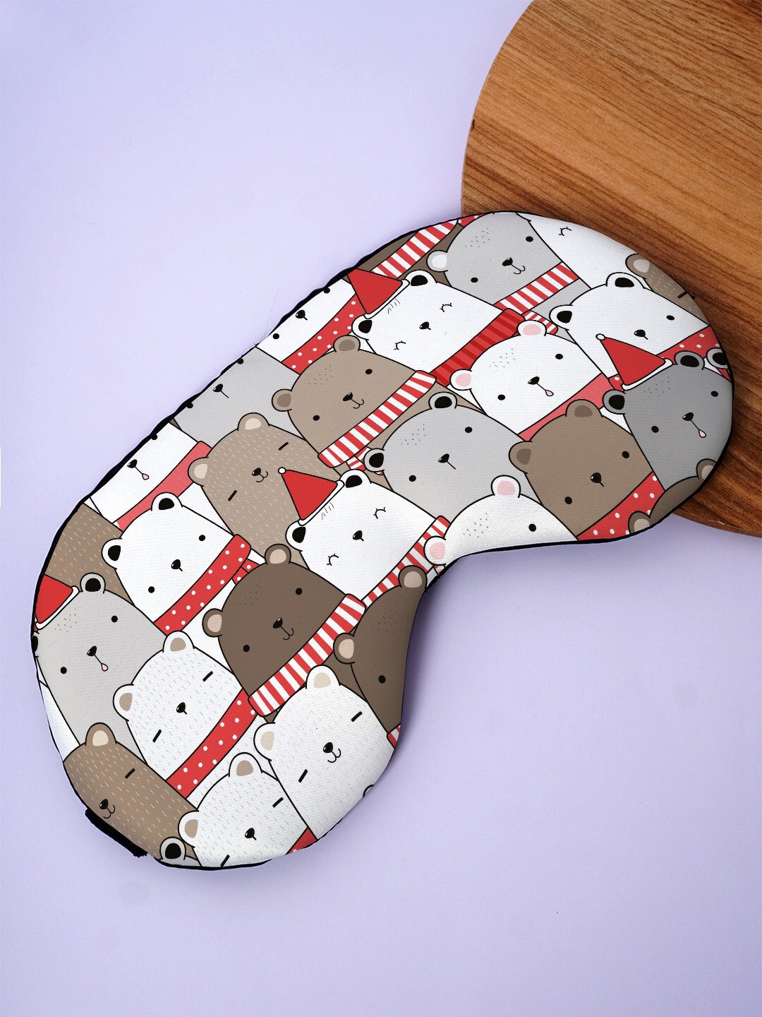 

Crazy Corner Party Friends Printed Black Out Fabric Eye Mask, White