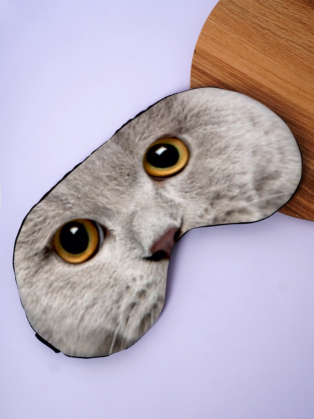 

Crazy Corner Cat Eyes Printed Black Out Fabric Eye Mask, White