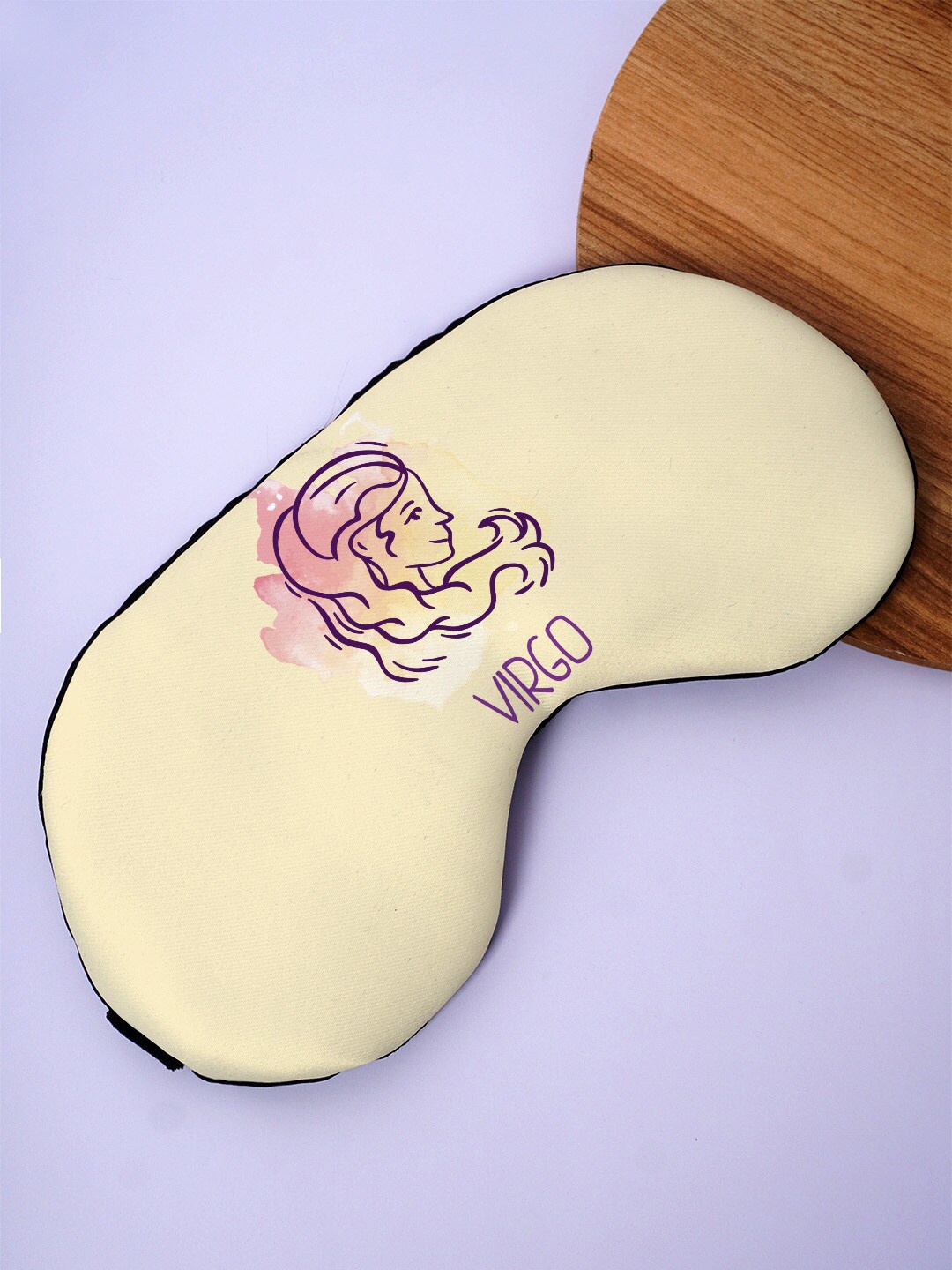 

Crazy Corner Virgo Sign Printed Black Out Fabric Eye Mask, Yellow