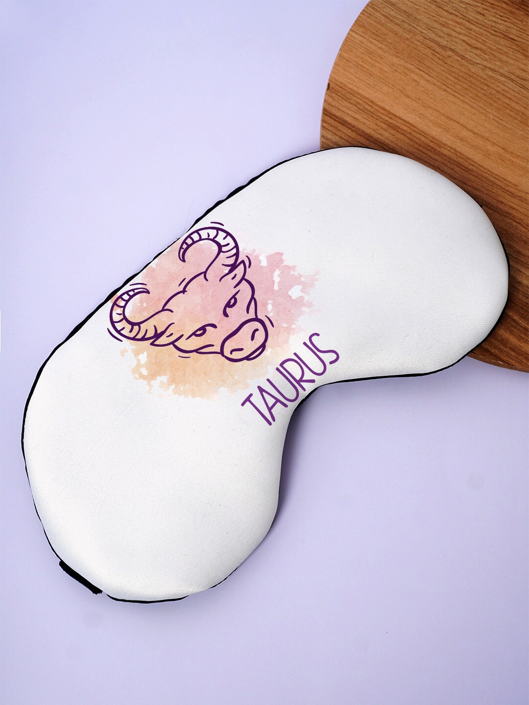

Crazy Corner Taurus Sign Printed Black Out Fabric Eye Mask, White