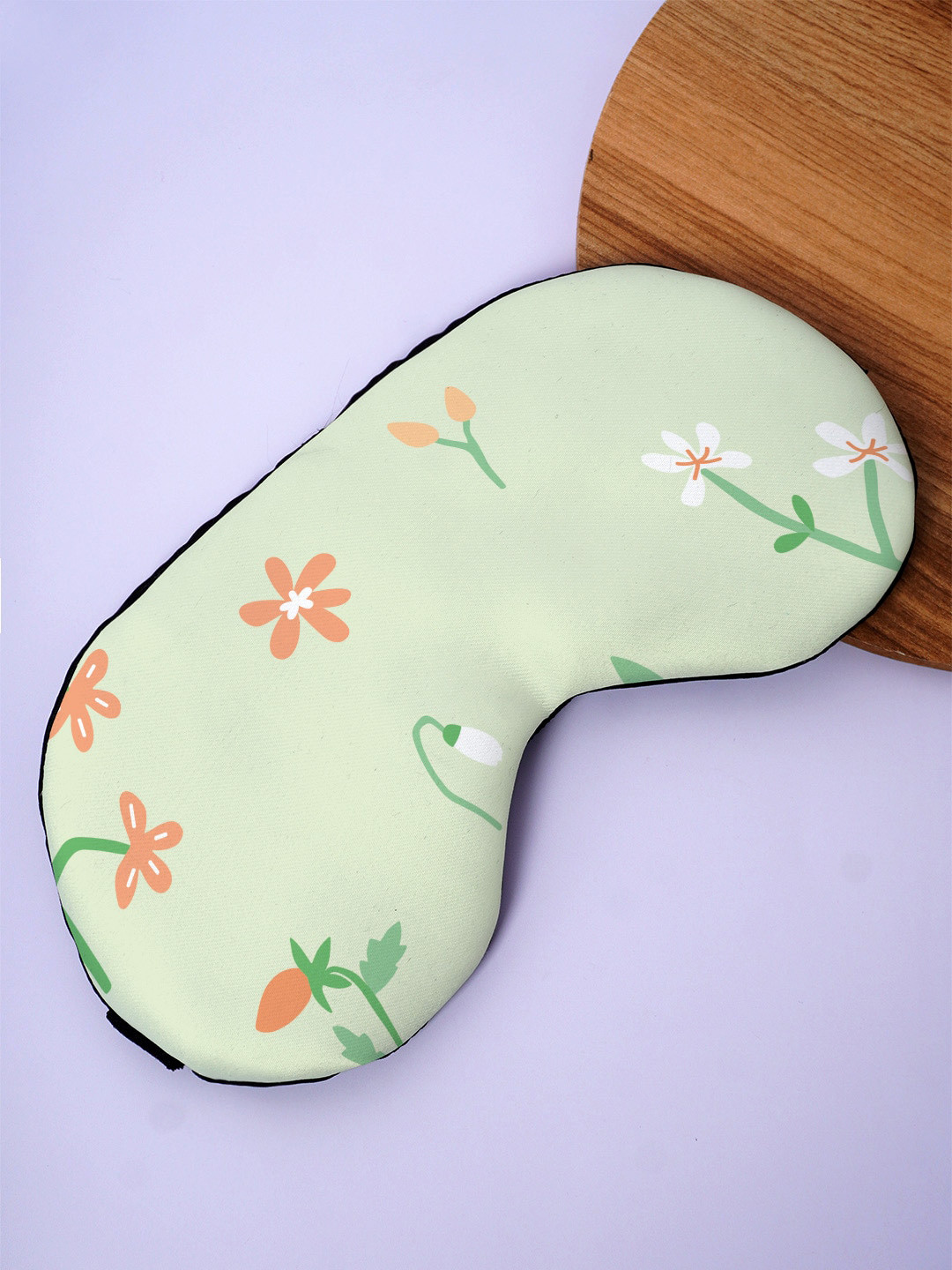 

Crazy Corner Floral Printed Black Out Fabric Eye Mask, Green