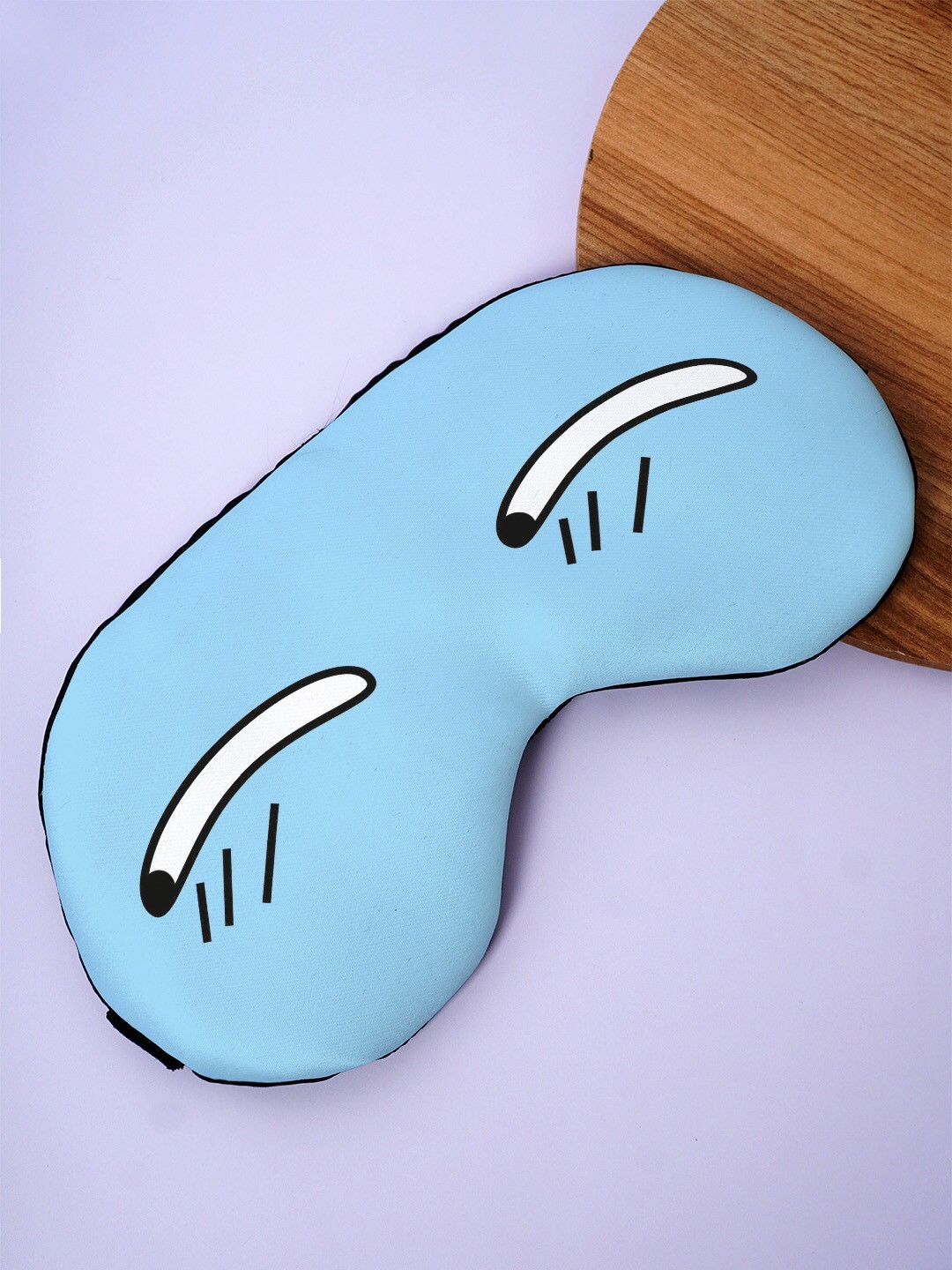 

Crazy Corner Printed Black Out Fabric Eye Mask, Blue