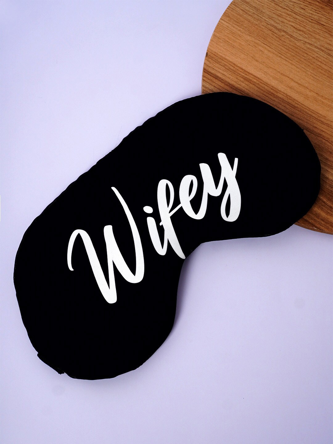 

Crazy Corner Wifey & Hubby Printed Black Out Fabric Eye Mask