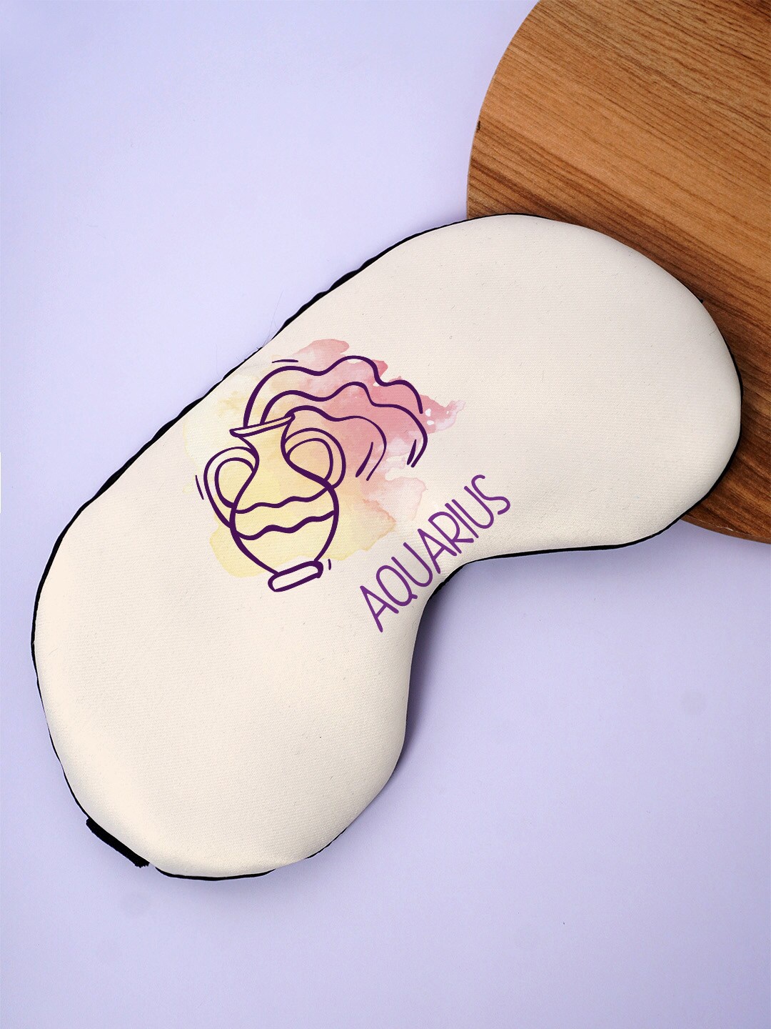 

Crazy Corner Aquarius Sign Printed Black Out Fabric Eye Mask, Yellow