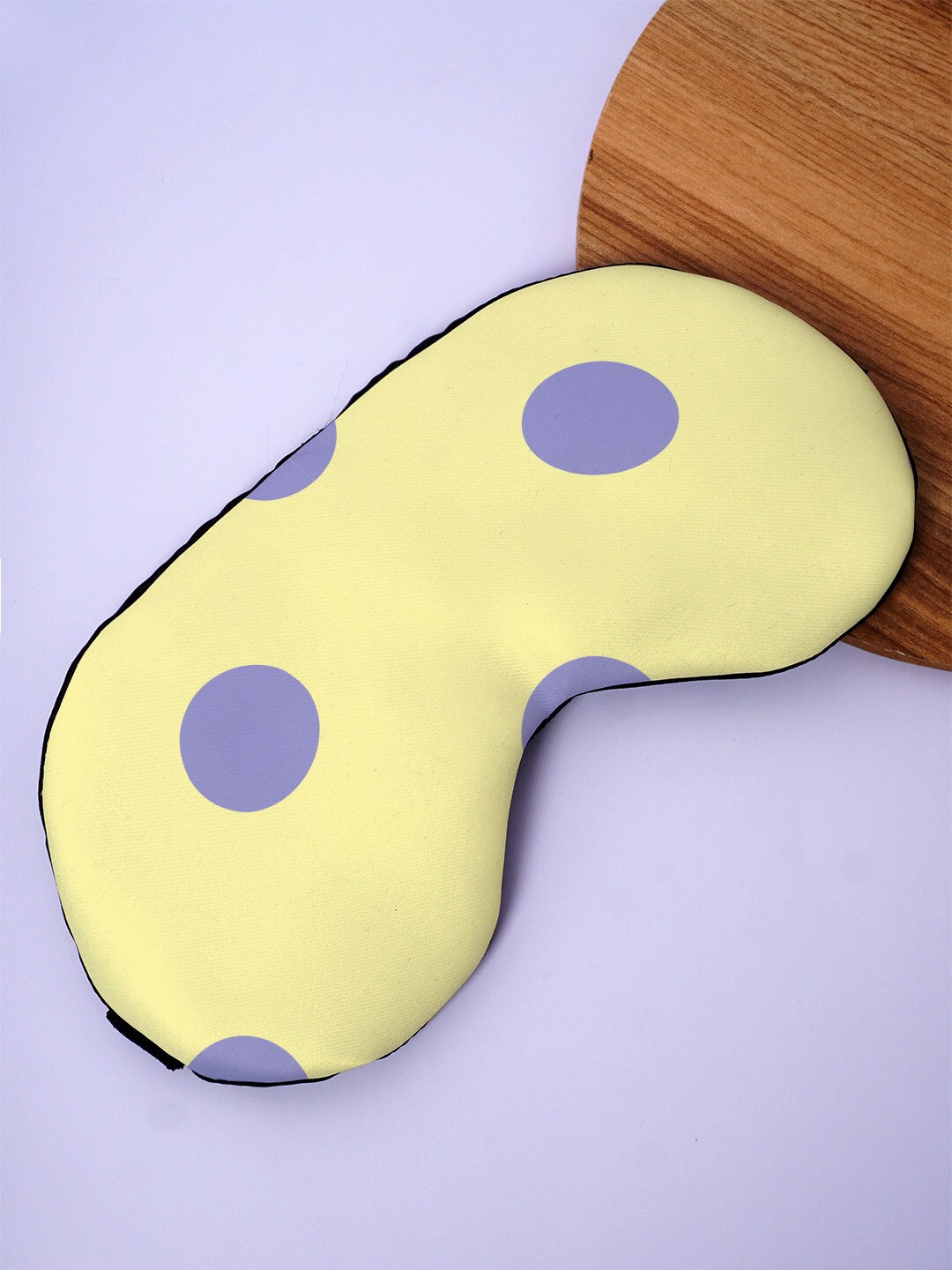 

Crazy Corner Polka Dots Printed Black Out Fabric Eye Mask, Yellow