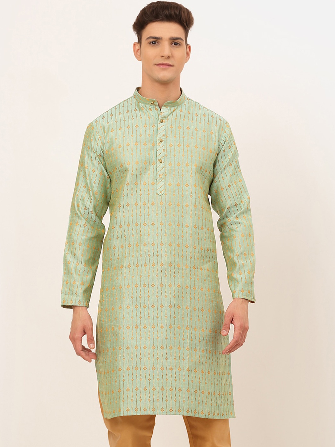 

Jompers Men Blue Thread Work Kurta