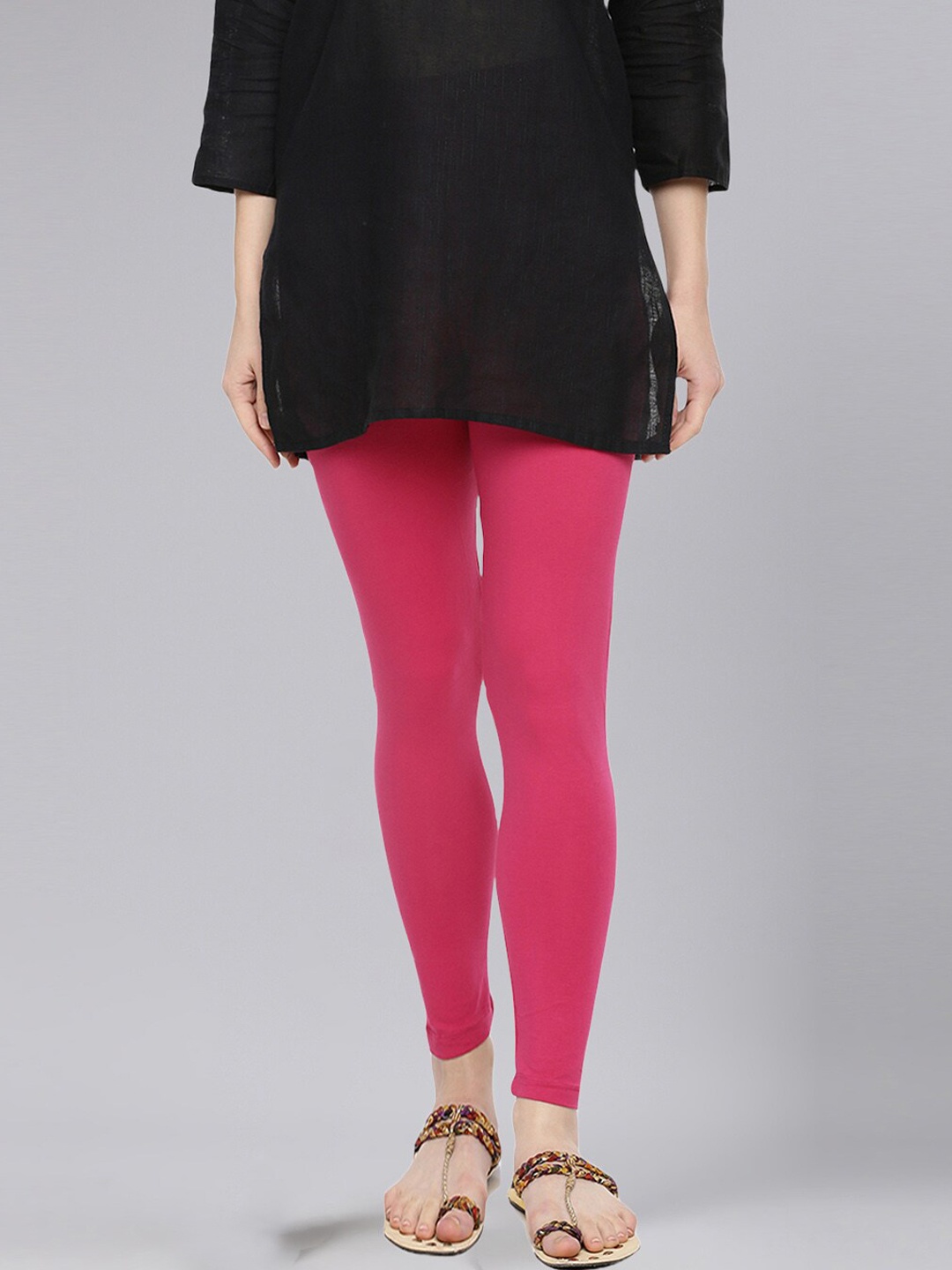 

Dollar Missy 4 Way Stretch Ankle Length Leggings, Pink