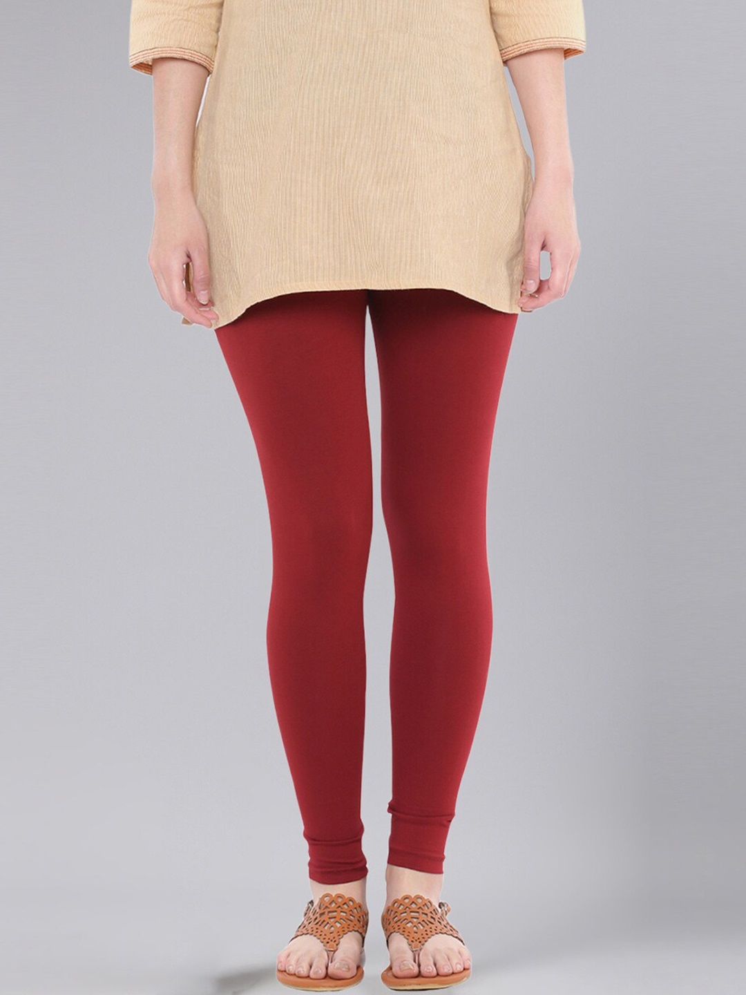 

Dollar Missy Four-Way Stretch Ankle Length Leggings, Maroon