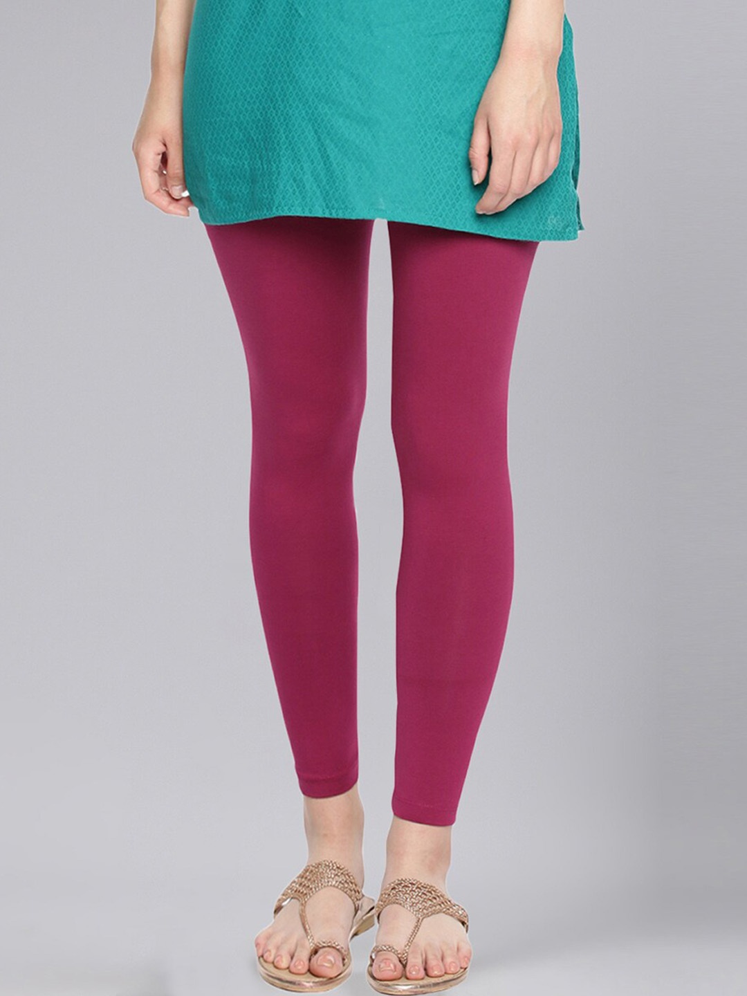 

Dollar Missy Four-Way Stretch Ankle Length Leggings, Purple