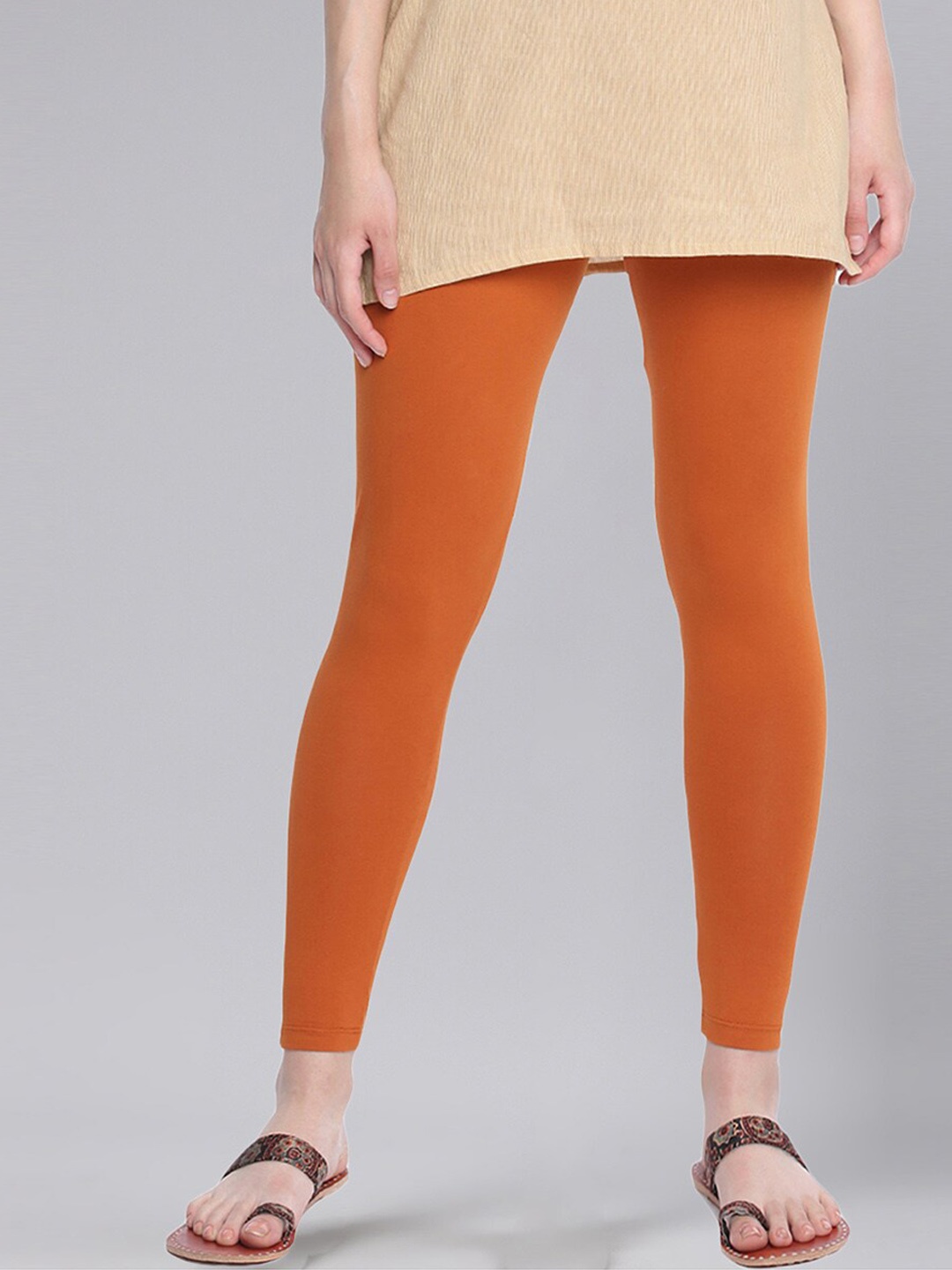 

Dollar Missy Four-Way Stretch Ankle Length Leggings, Rust