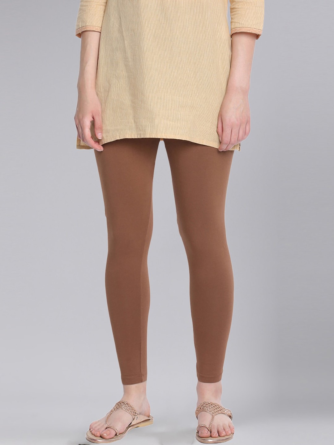 

Dollar Missy Four-Way Stretch Ankle Length Leggings, Brown
