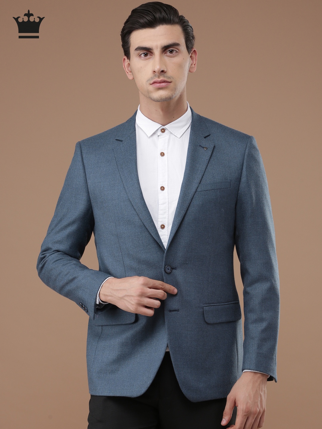 

Louis Philippe Blue Slim Ultra Fit Single-Breasted Formal Blazer