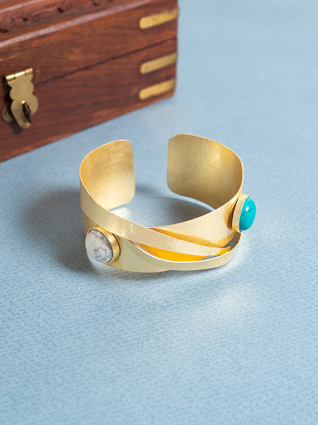 

Golden Peacock Gold-Plated Cuff Bracelet