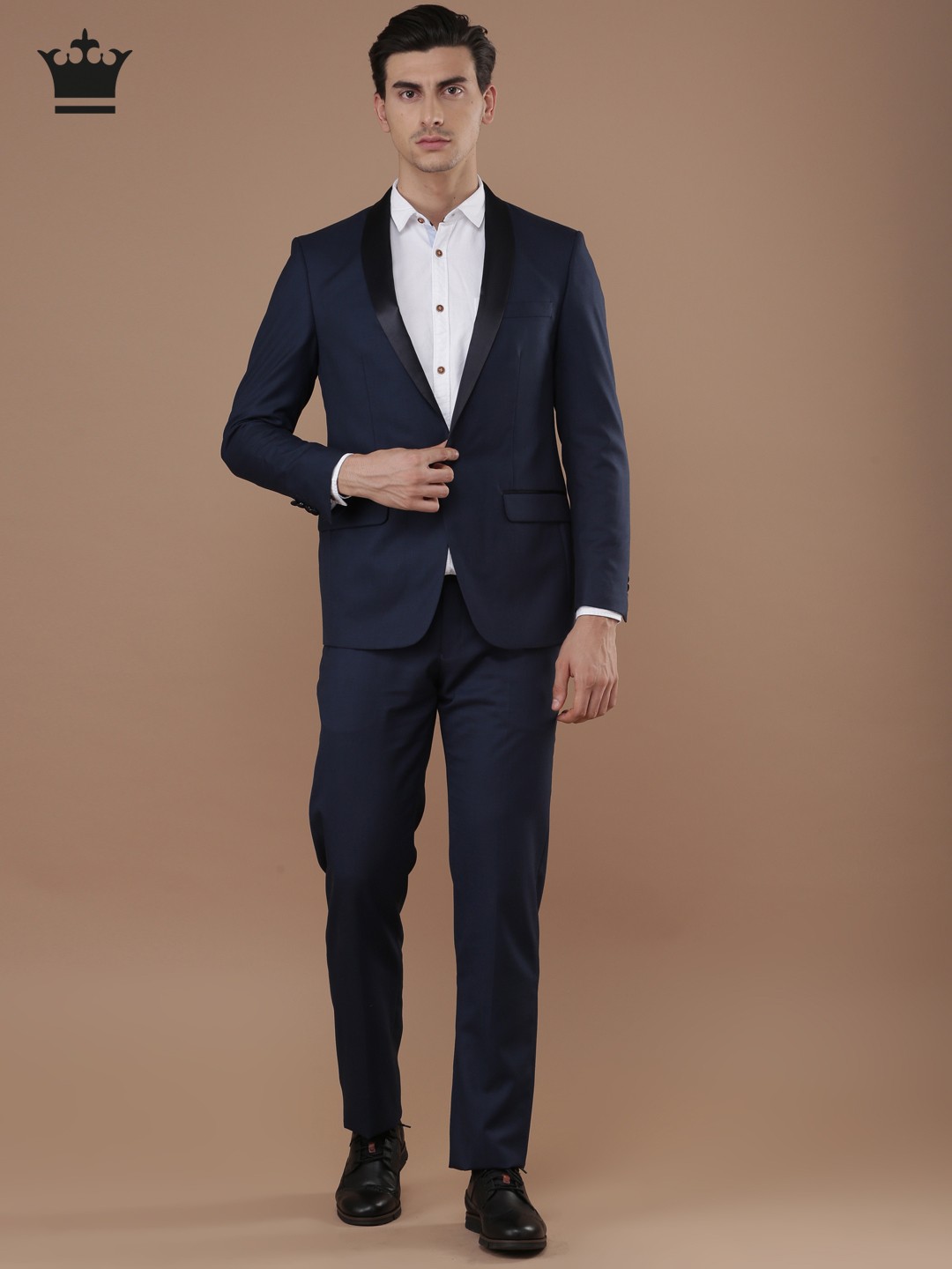 

Louis Philippe Men Blue Slim Ultra Fit Single-Breasted Party Suit, Grey