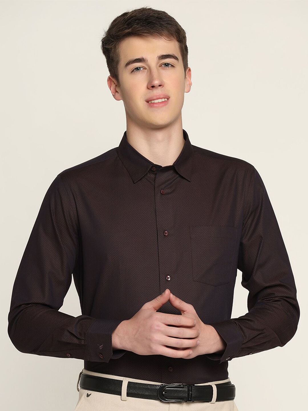 

Blackberrys Slim Fit Pure Cotton Formal Shirt, Burgundy