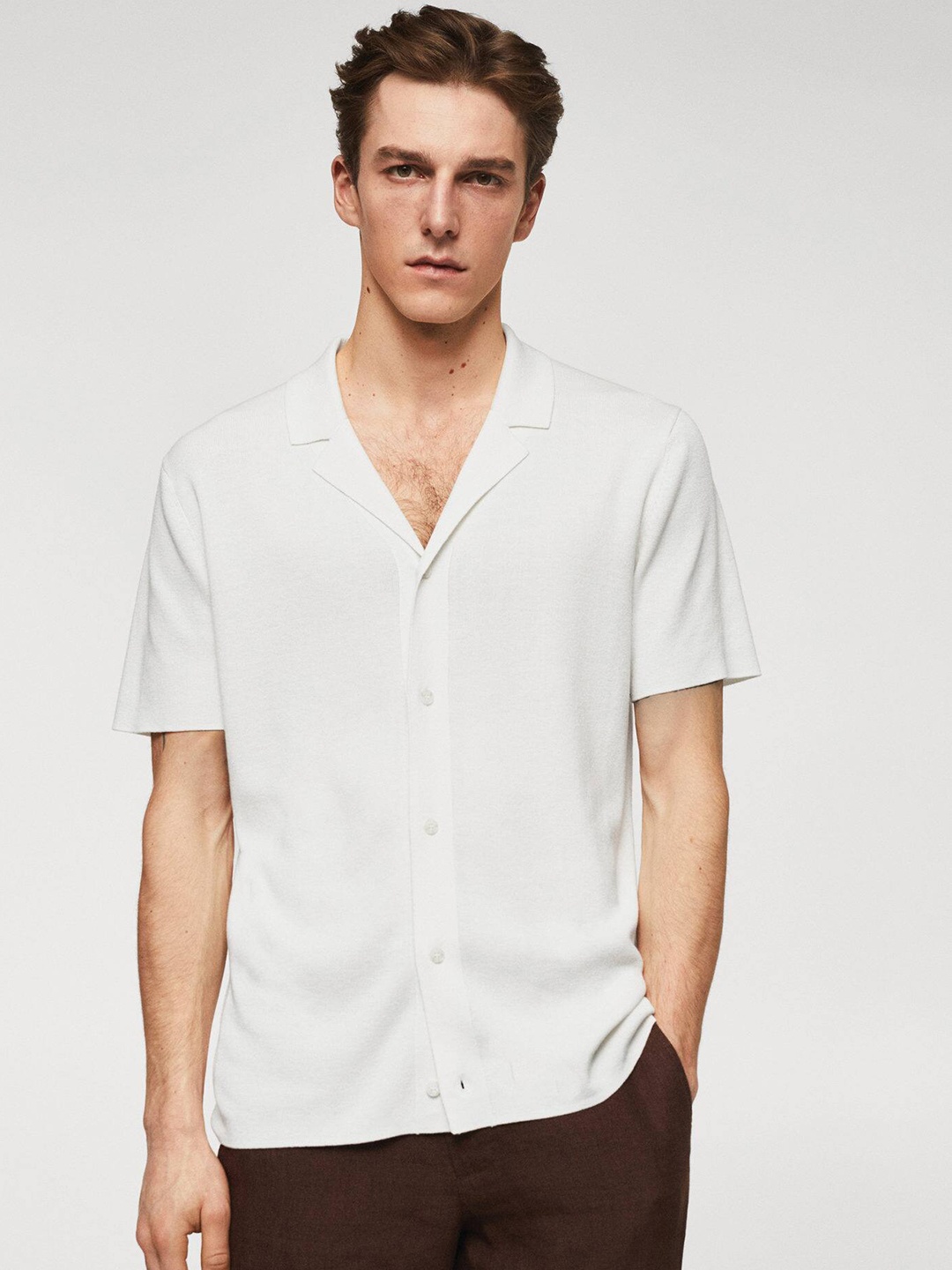 

MANGO MAN Opaque Casual Shirt, White