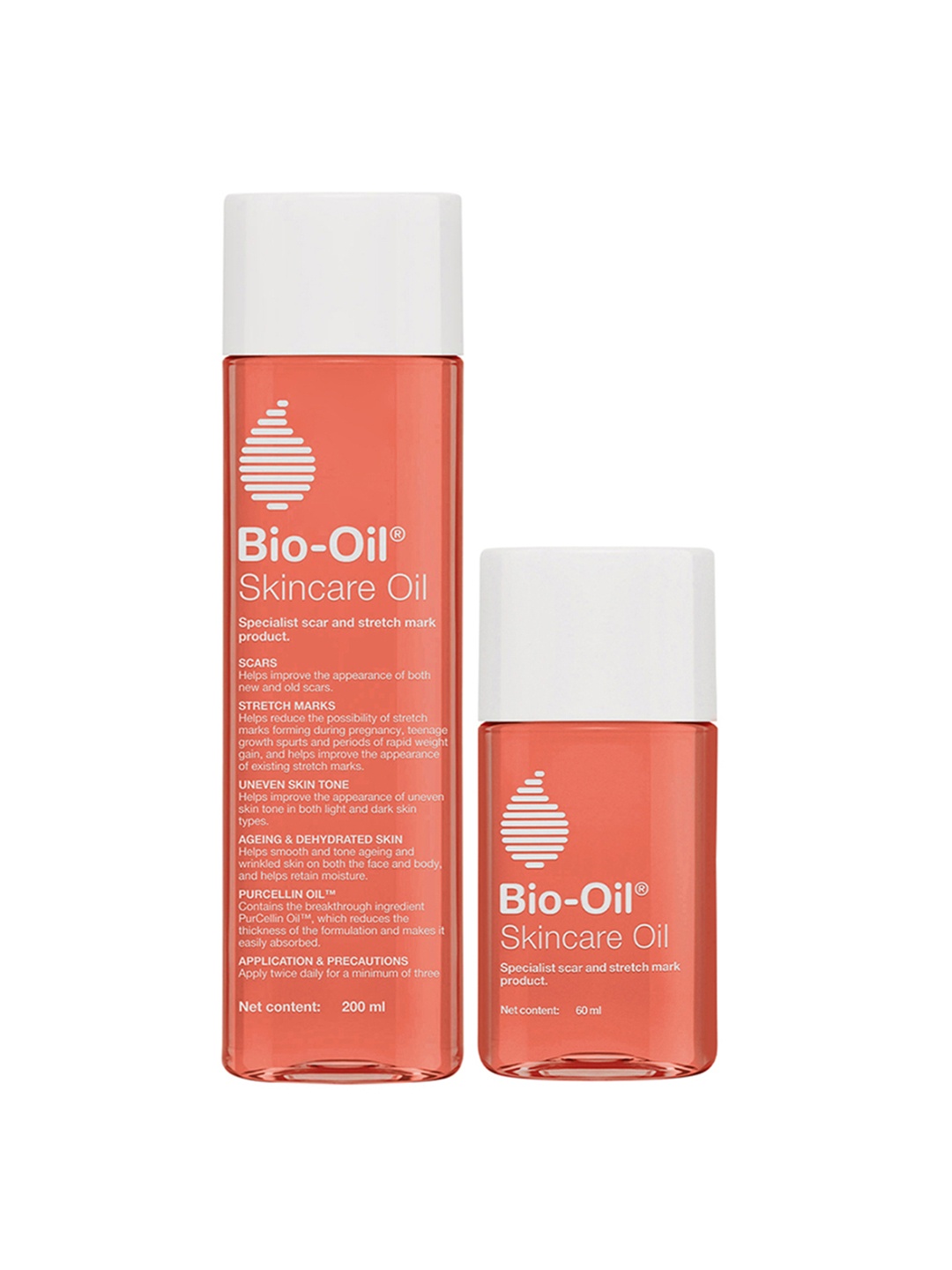 

Bio Oil Set of 2 Skincare Oil for Stretch Marks - 200 ml & 60 ml, Orange