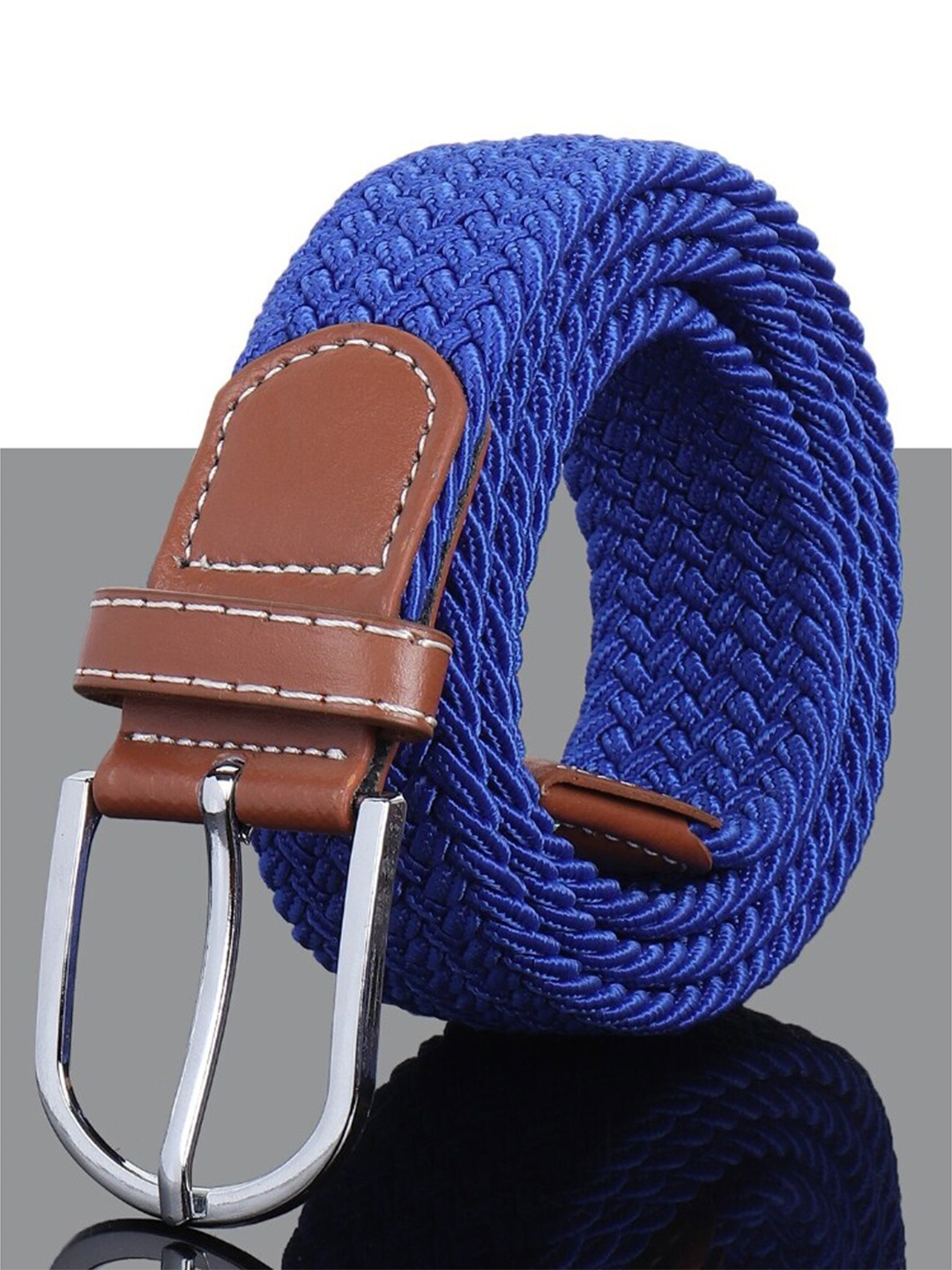 

Kastner Tang Wide Stretchable Braided Belt, Blue