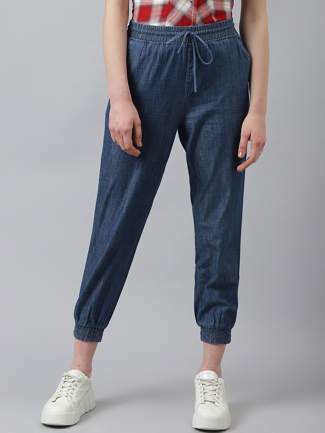 

Latin Quarters Women Comfort Slim Fit Cotton Joggers, Blue