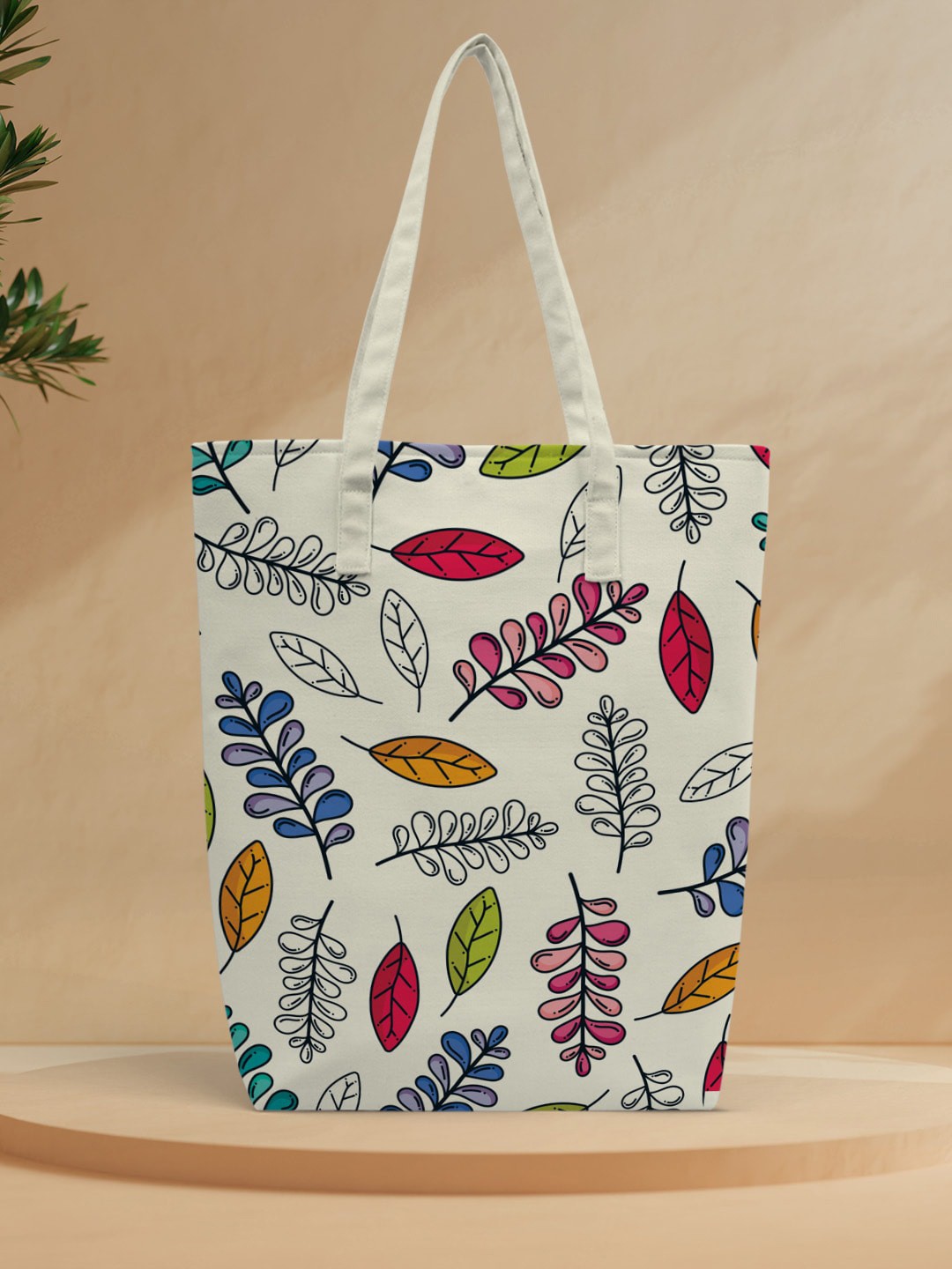 

Crazy Corner Graphic Printed Shopper Tote Bag, White