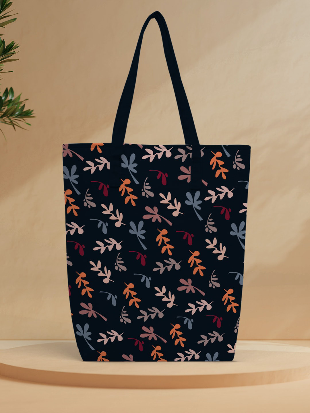 

Crazy Corner Printed Canvas Shopper Tote Bag, Black