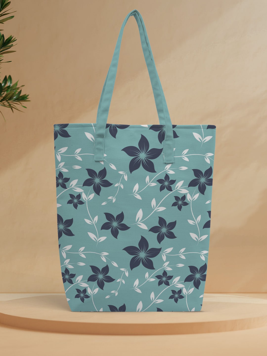 

Crazy Corner Floral Printed Oversized Shopper Tote Bag, Sea green