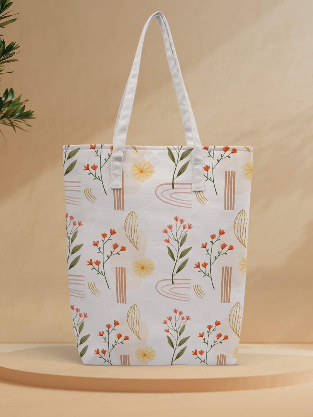 

Crazy Corner Floral Printed Shopper Tote Bag, Off white