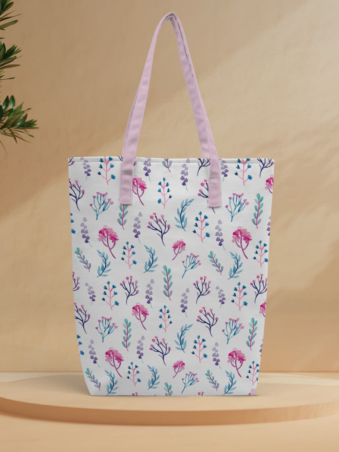 

Crazy Corner Floral Printed Shopper Tote Bag, White