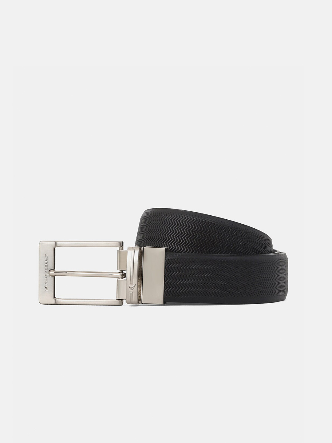 

Blackberrys Men Textured Leather Reversible Formal Belt, Black