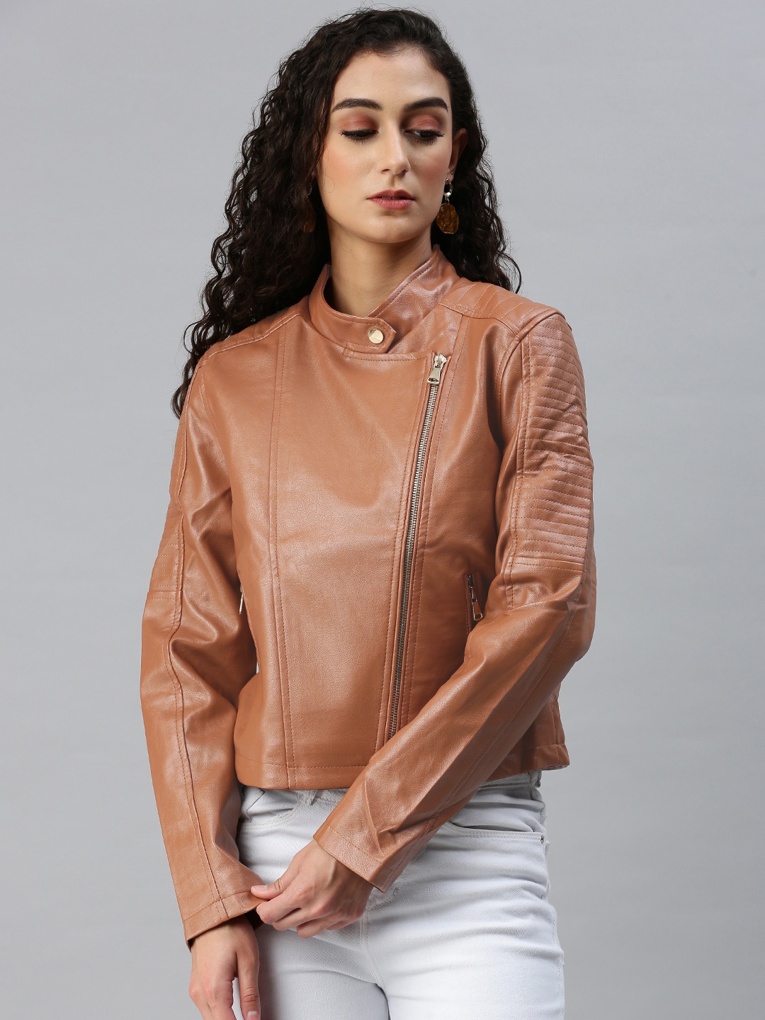 

London Rag Biker Jacket, Brown