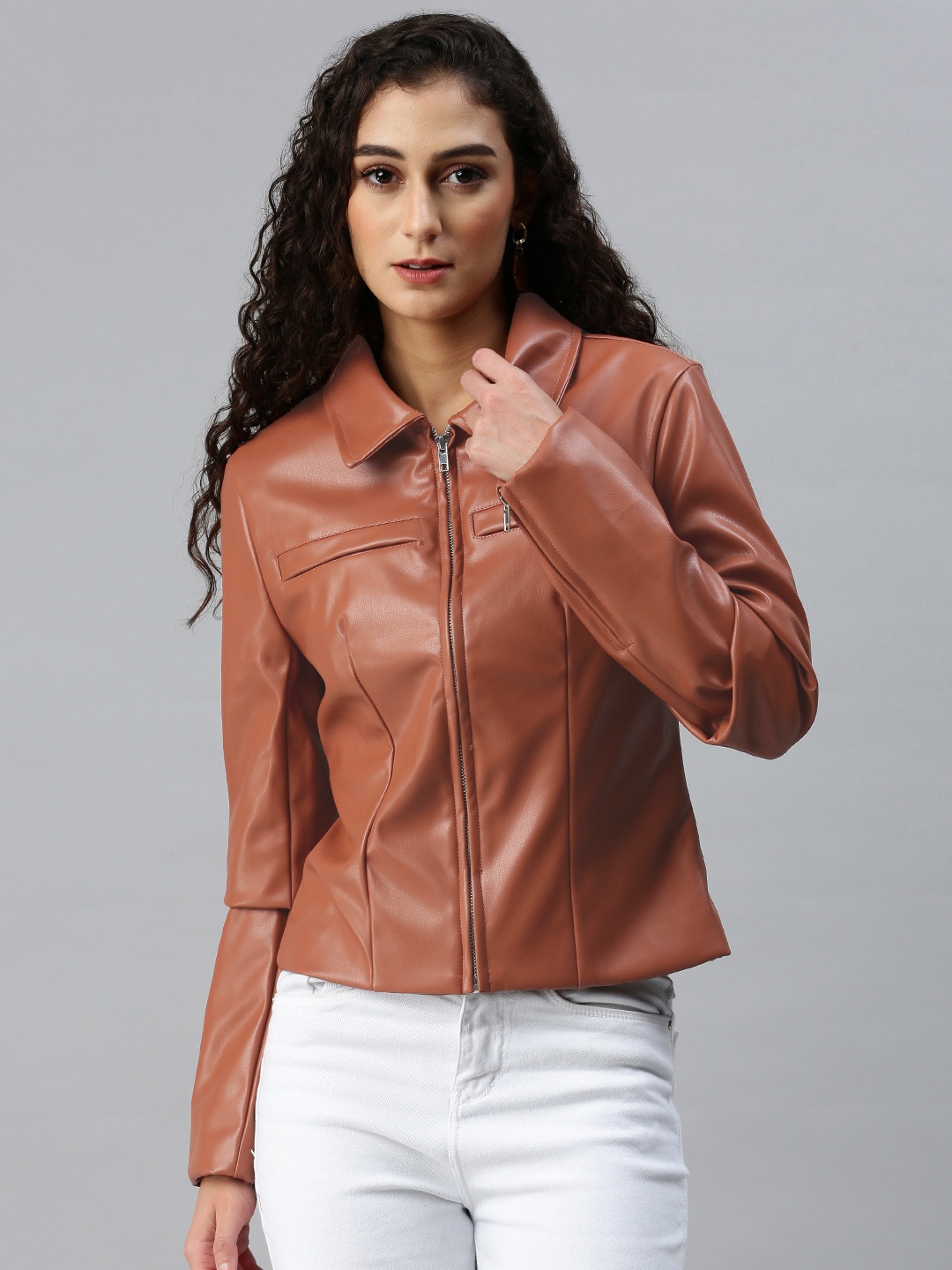 

London Rag Biker Jacket, Tan